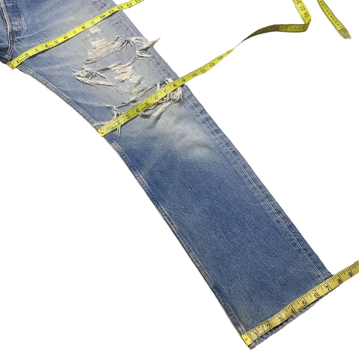 Levi's Vintage Levis 501 Thrashed Jeans Made in USA Size US 30 / EU 46 - 24 Thumbnail