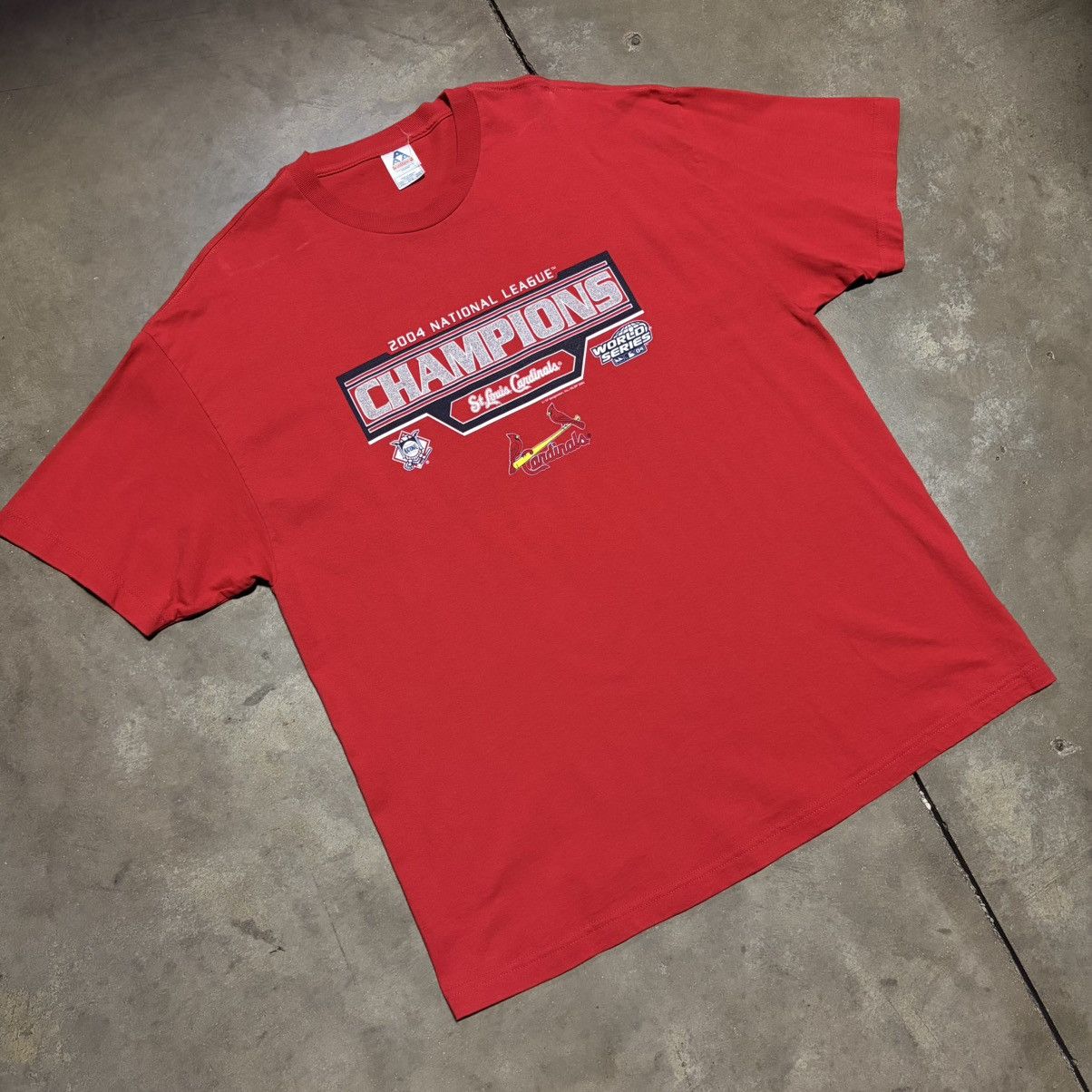 MLB Vintage St Louis Cardinals 2004 Championship T shirt MLB Size US XXL / EU 58 / 5 - 2 Thumbnail