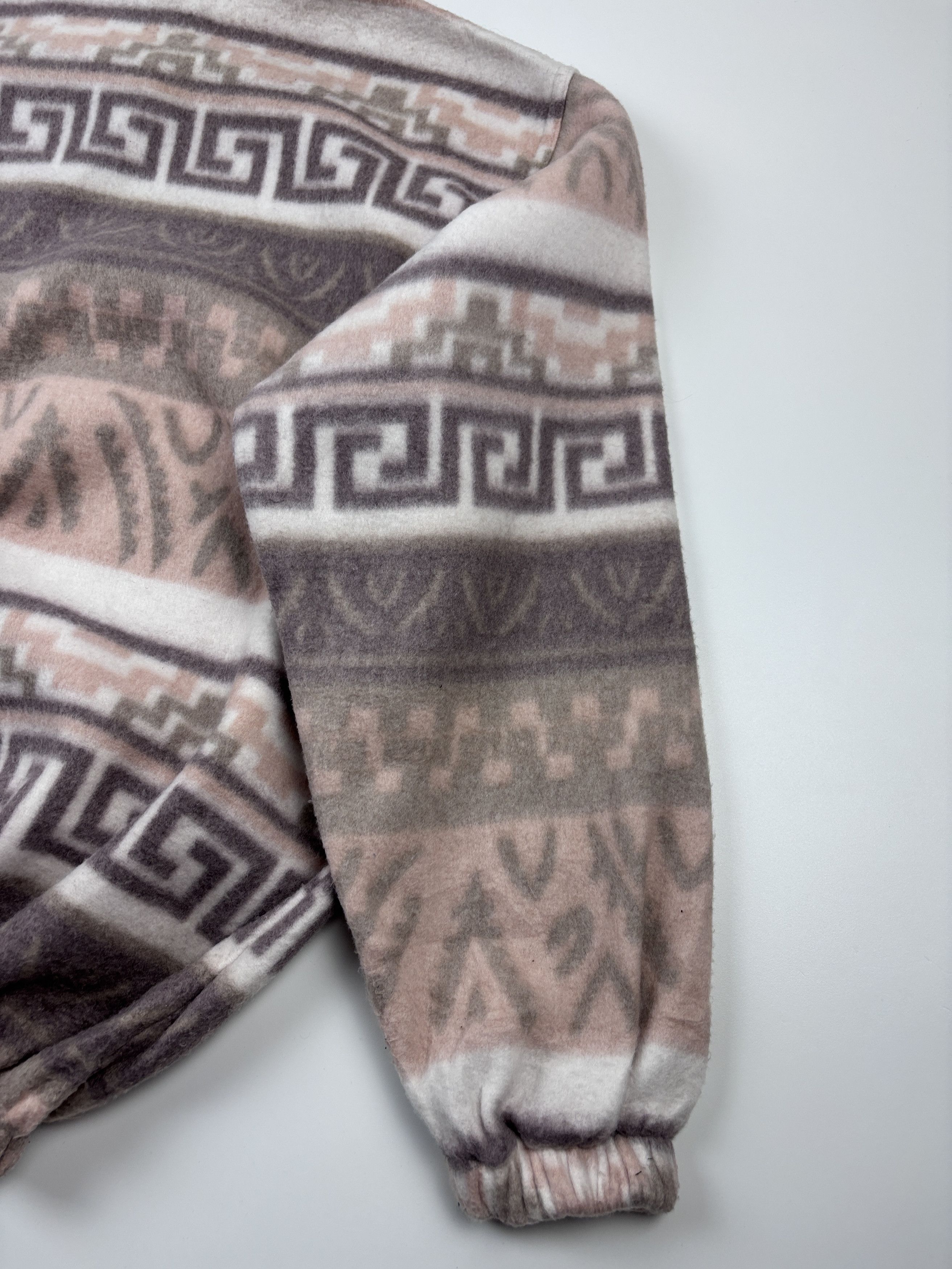 Polartec × Vintage Vintage Aztec Fleece Sweater Geometric Pullover Brown Mens L Size US L / EU 52-54 / 3 - 6 Thumbnail