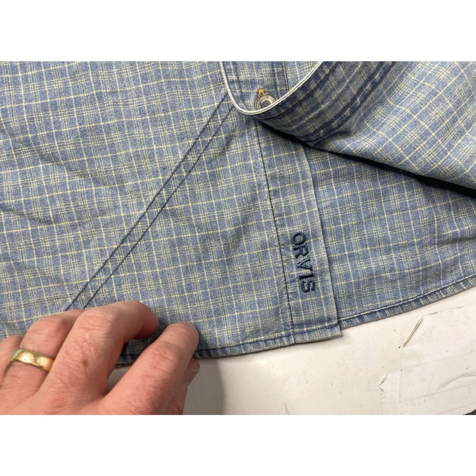 Orvis Orvis Mens Shirt Performance Plaid Blue Button-Up Size US XL / EU 56 / 4 - 4 Thumbnail