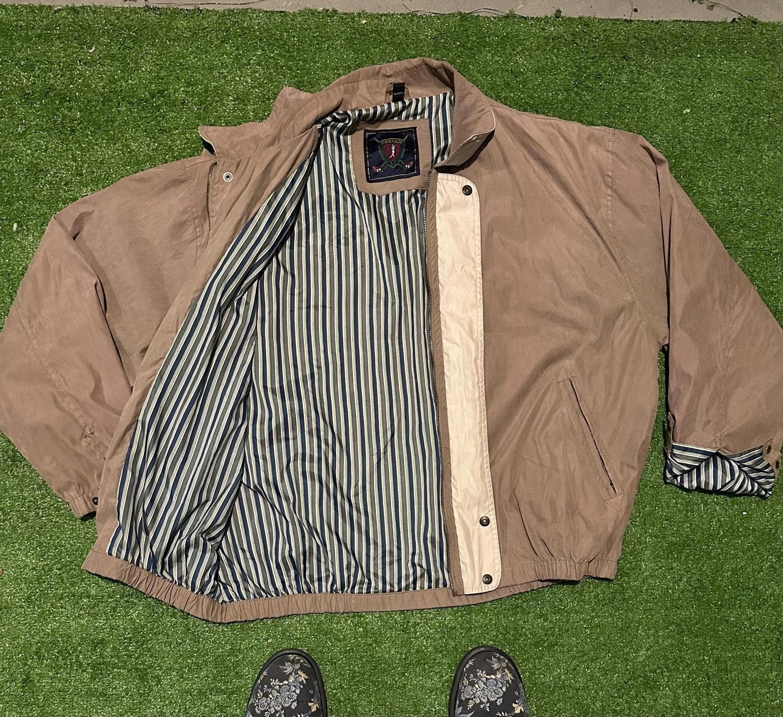 Unknown London Vintage Men's Casual Lightweight Jacket with Striped Lining Size ONE SIZE - 7 Thumbnail