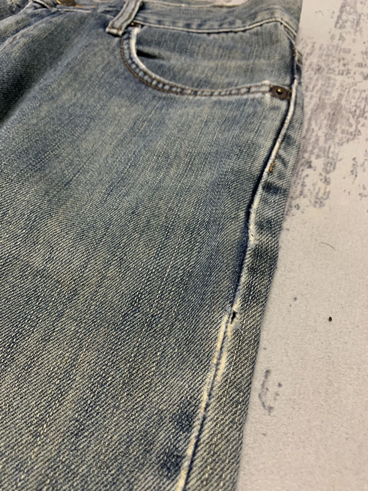 Edwin Edwin 503 Rusty Fade Distressed Straight Leg Denim Size US 30 / EU 46 - 5 Thumbnail