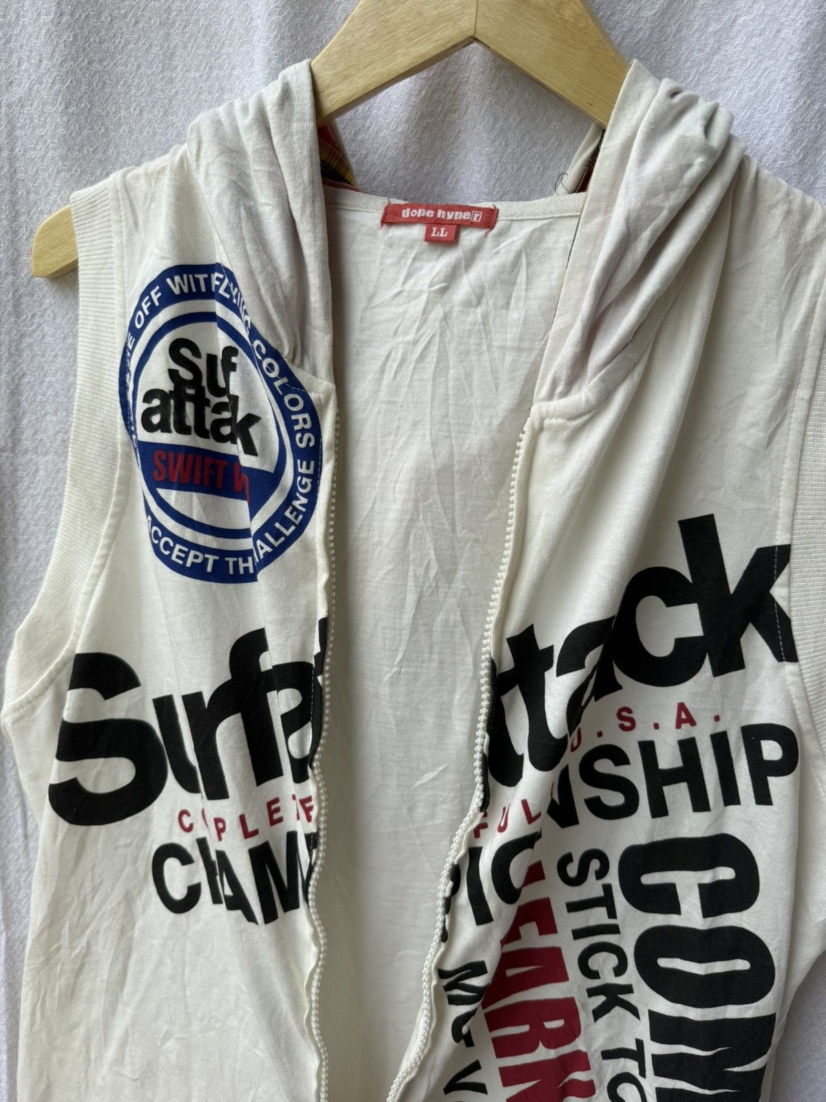 Share Spirit Homme Dope hyper japanese surf poem vest zip hoodie Size US L / EU 52-54 / 3 - 7 Thumbnail