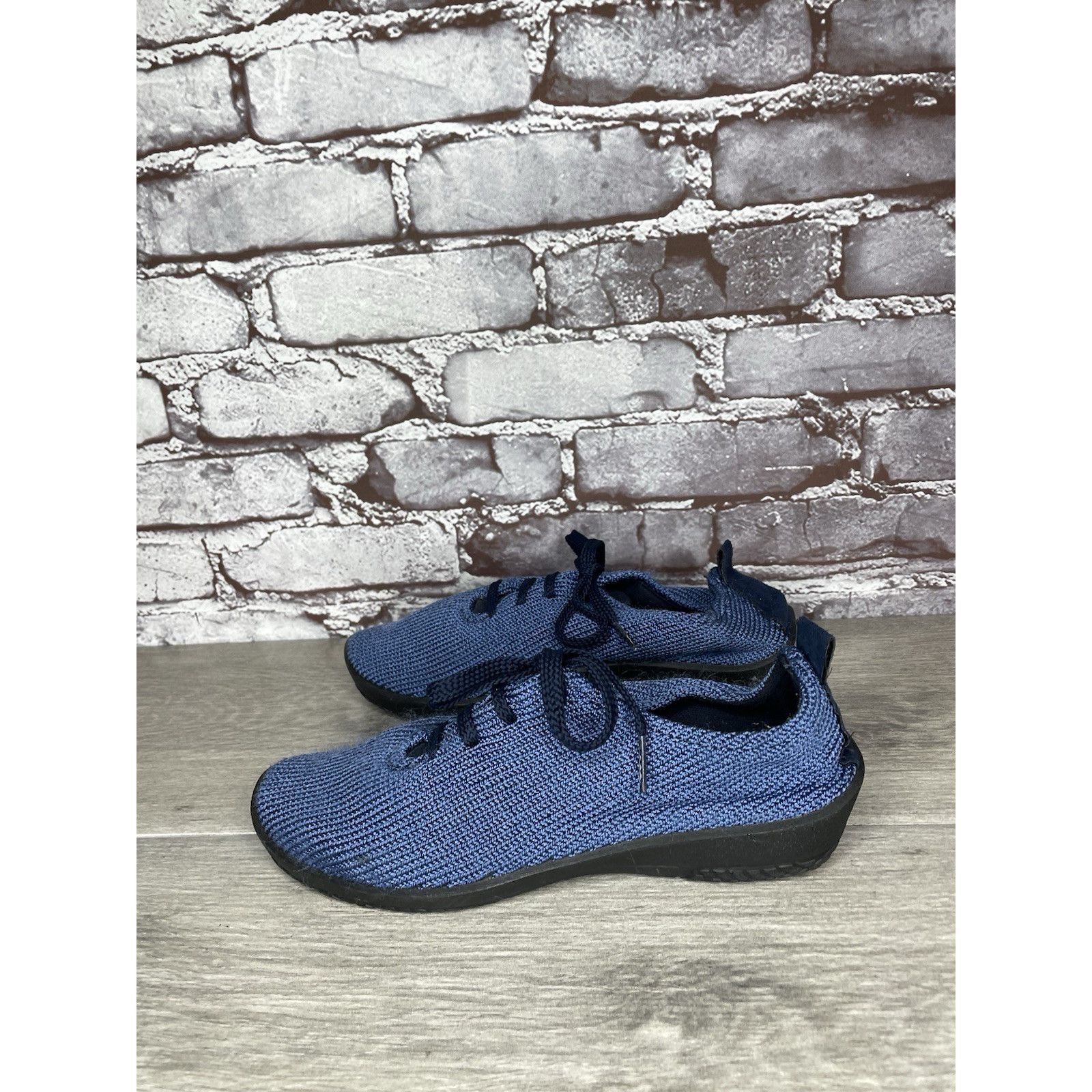 Other Arcopedico LS Blue Knit Fabric Lace Up Comfort Shoes Women’s Size US 7 / IT 37 - 3 Thumbnail