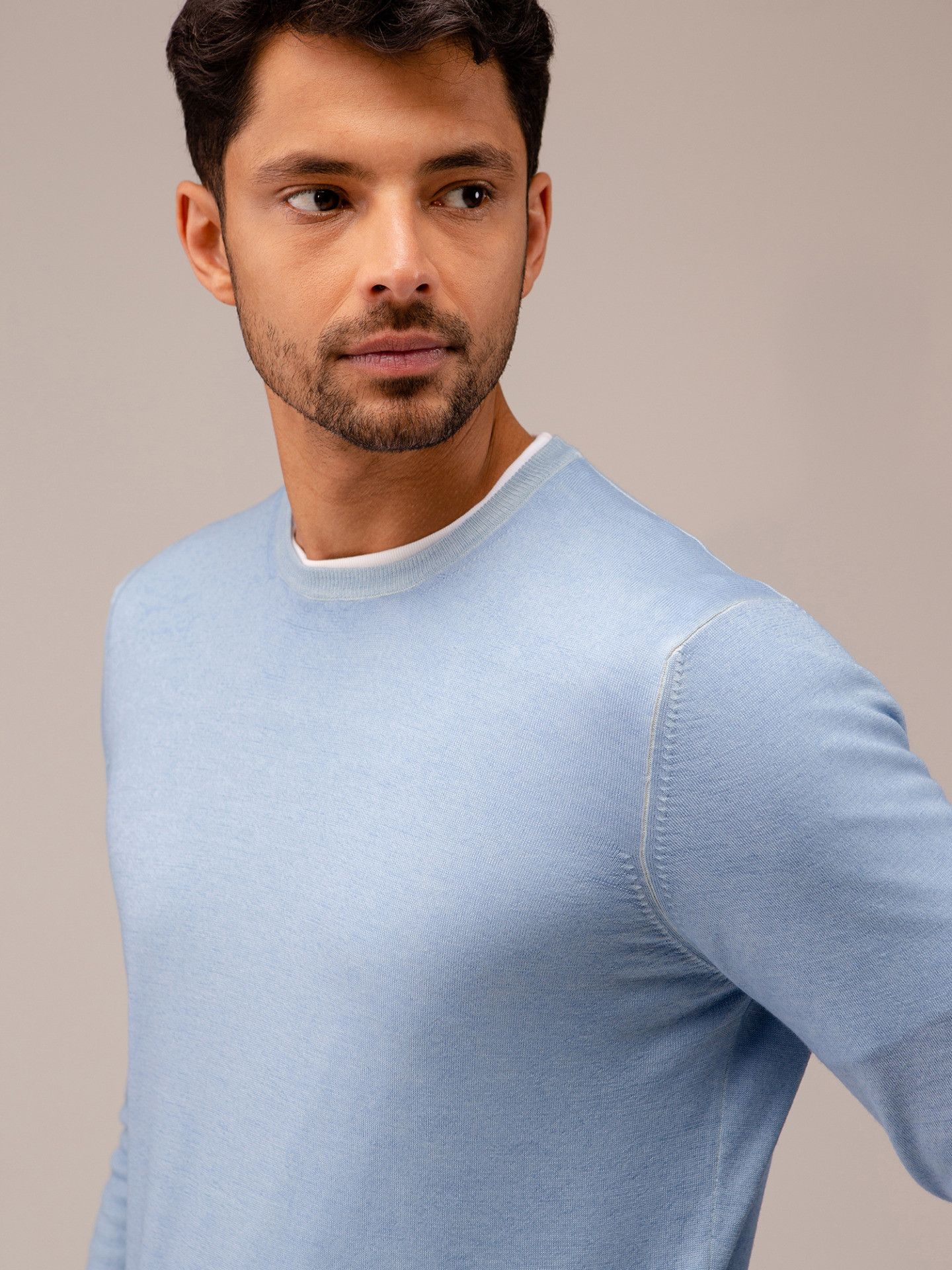 Designer × Gran Sasso Gran Sasso Vintage Merino Garment Dyed Blue Sweater XL/XXL Size US XXL / EU 58 / 5 - 5 Thumbnail