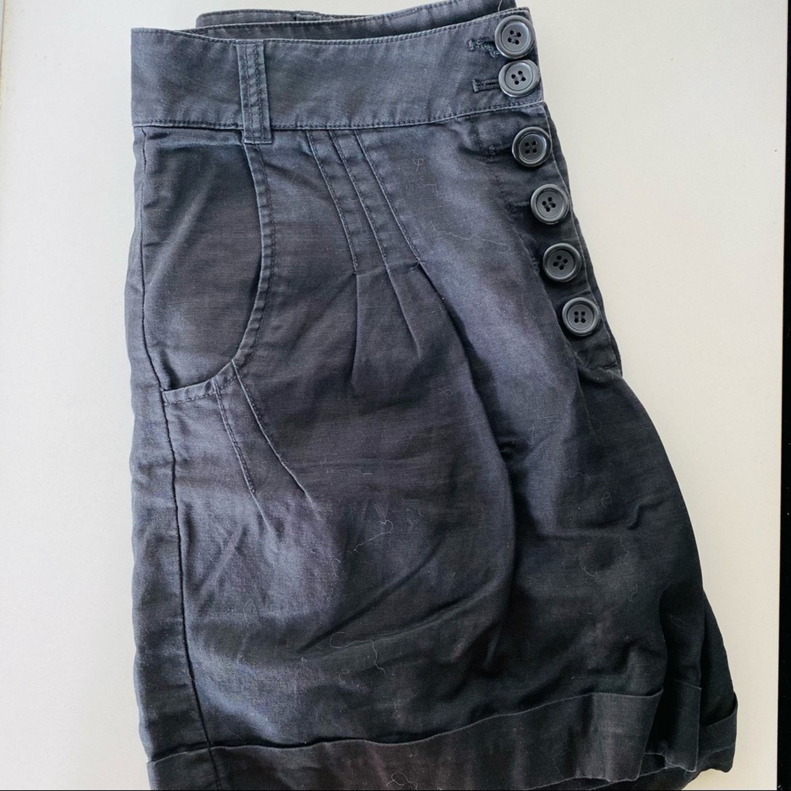 Vintage VINTAGE H&M Y2K Black High Rise Button Fly Shorts Bermuda Size 32" / US 10 / IT 46 - 7 Thumbnail
