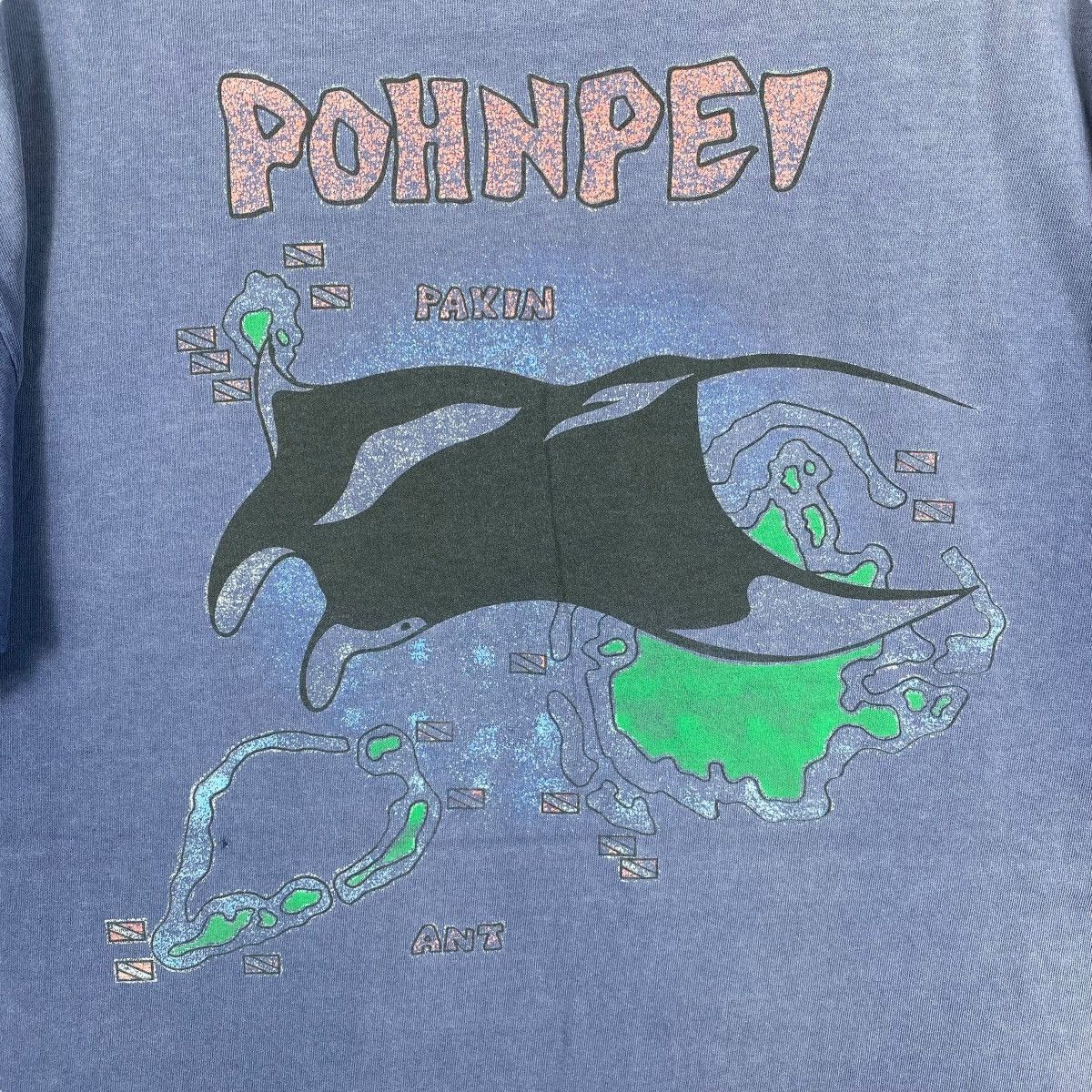 Vintage Distressed Vintage 90's POHNPEI Manta Ray Graphic Tee Shirt Size US L / EU 52-54 / 3 - 2 Thumbnail