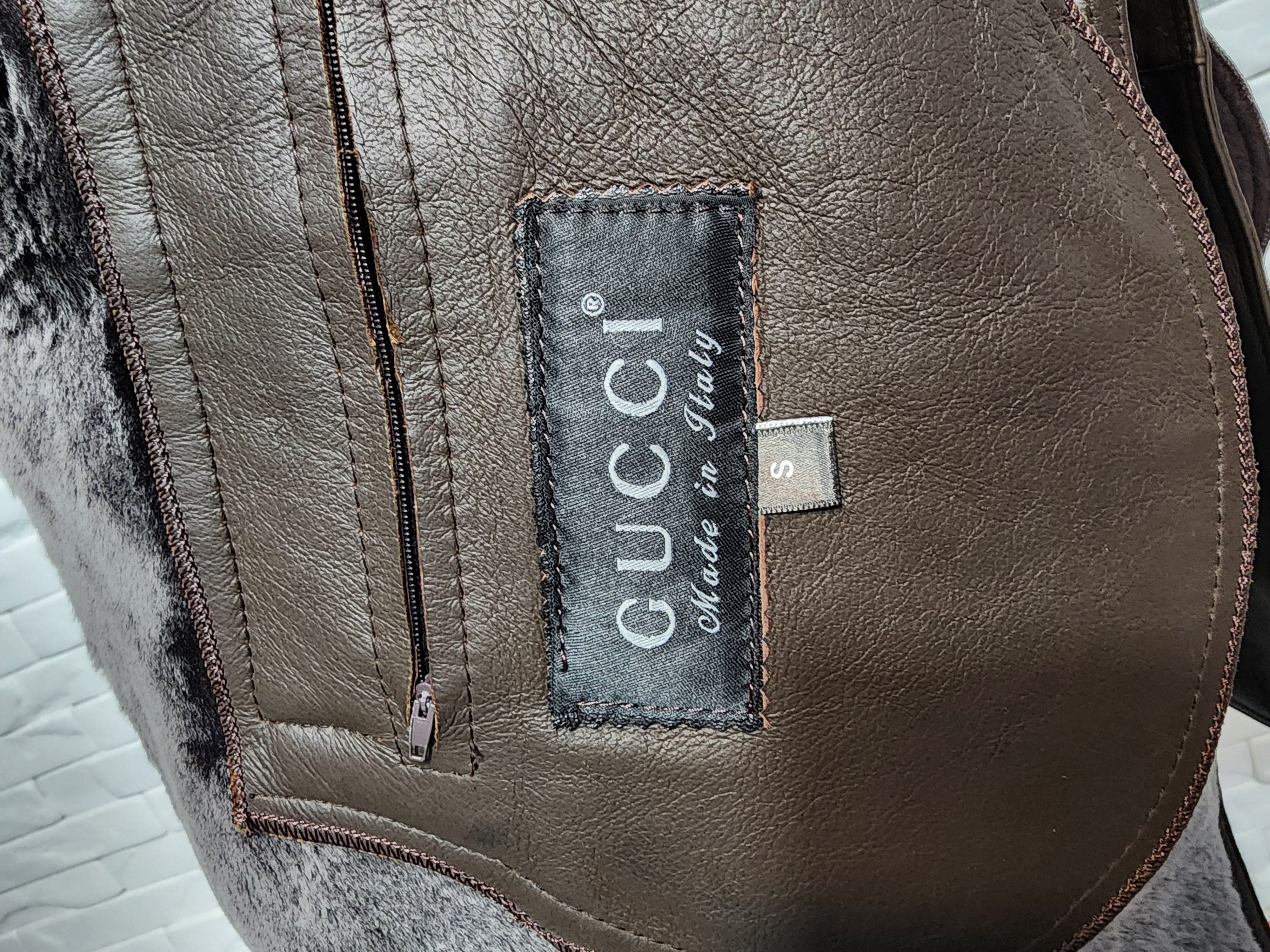 Furla Men's Brown Sheepskin Coat: Genuine Fur, Button Closure Size US L / EU 52-54 / 3 - 9 Thumbnail