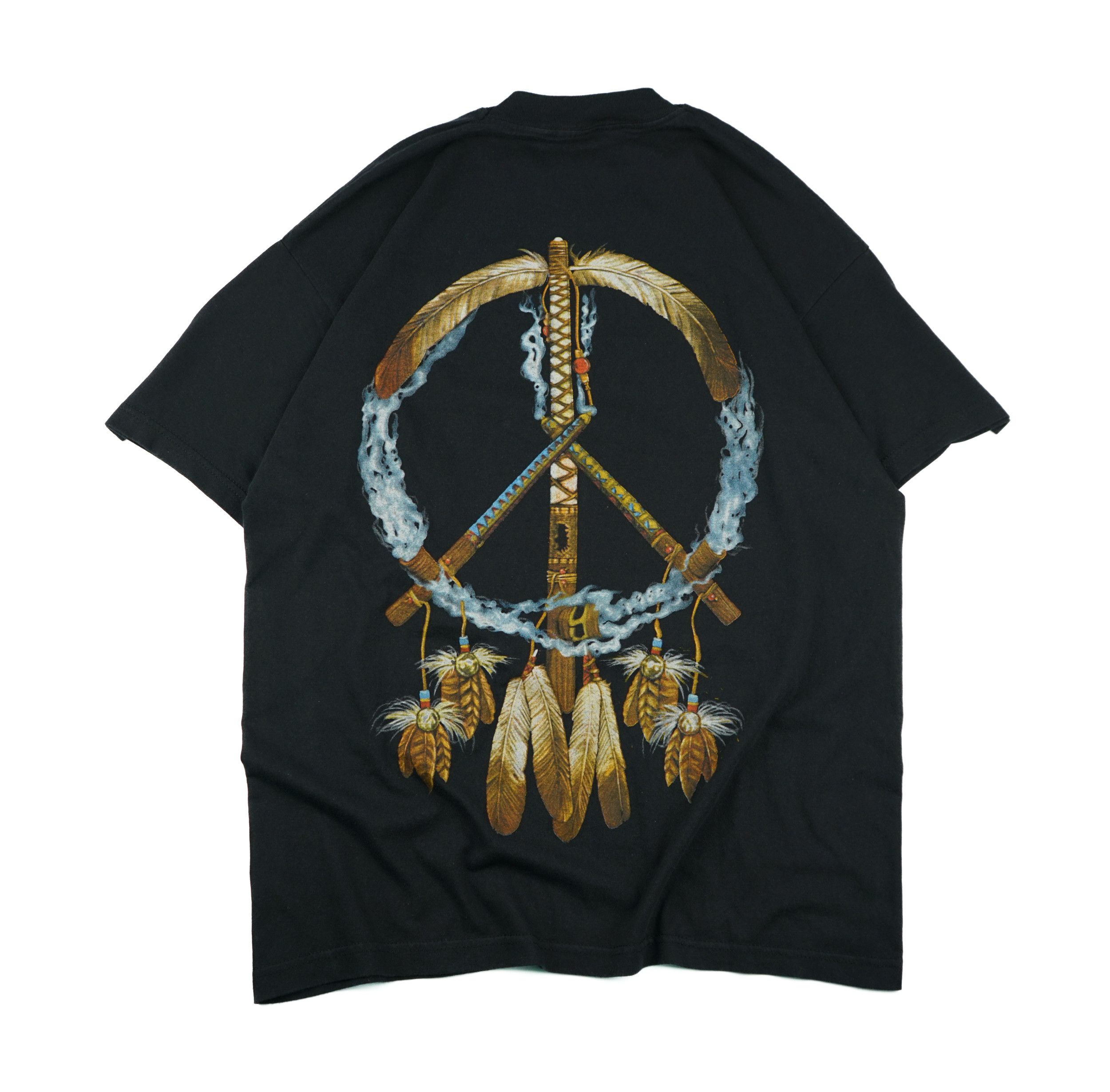 Band Tees × Vintage Vintage 90s Native American T-Shirt Size US L / EU 52-54 / 3 - 5 Thumbnail