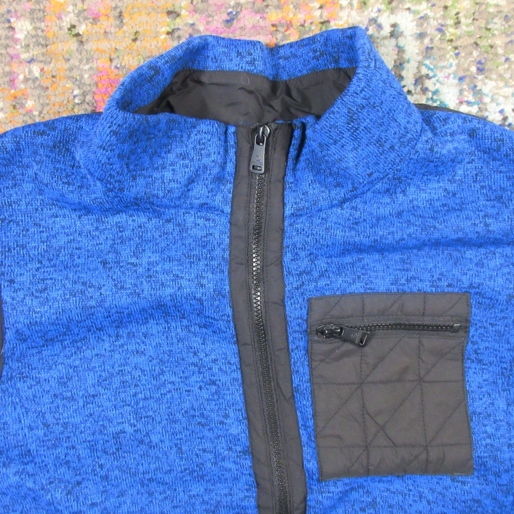 Vintage Bernardo Vest Womens 2XL Blue Fleece Zip Puffer Jacket Mid-Length Sleeveless Packable Outdoor Casual Size XXL / US 16-18 / IT 52-54 - 4 Thumbnail
