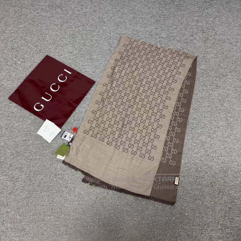 Gucci Gucci Full-print Logo scarf Size ONE SIZE - 1 Thumbnail