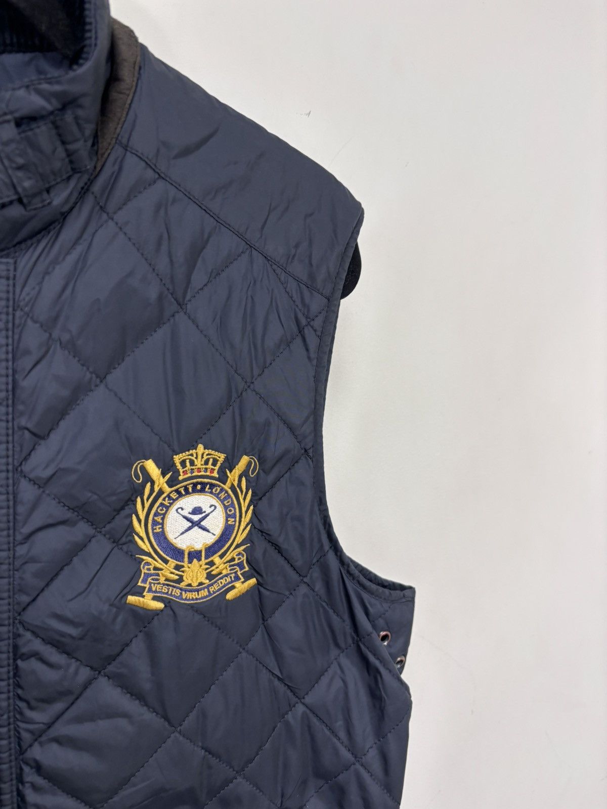 Hackett Hackett London Men’s Navy Blue Quilted Vest Gilet Jacket Size US M / EU 48-50 / 2 - 5 Thumbnail
