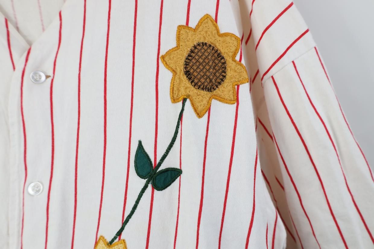 Vintage Vintage 90s Sunflower Pinstriped Baseball Jersey Shirt USA Size XXL / US 16-18 / IT 52-54 - 7 Thumbnail