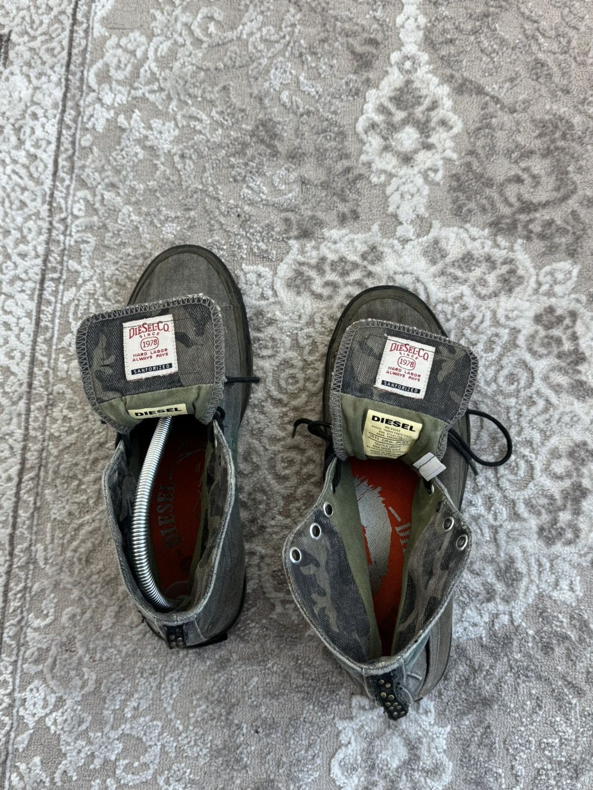 Diesel Vintage 90's Diesel Distressed Sneakers Washed Faded Shoes Size US 8 / EU 41 - 9 Thumbnail