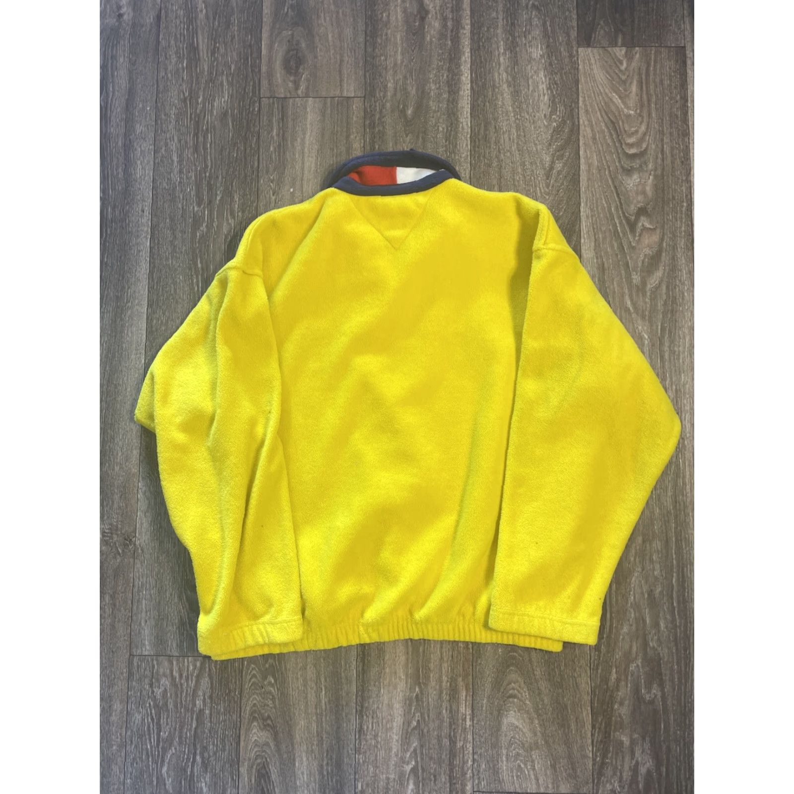 Tommy Hilfiger VINTAGE Tommy Hilfiger Yellow Quarterzip Fleece Sweatshirt M Adult Men Medium pullover fleece sweatshirt Size US M / EU 48-50 / 2 - 6 Thumbnail