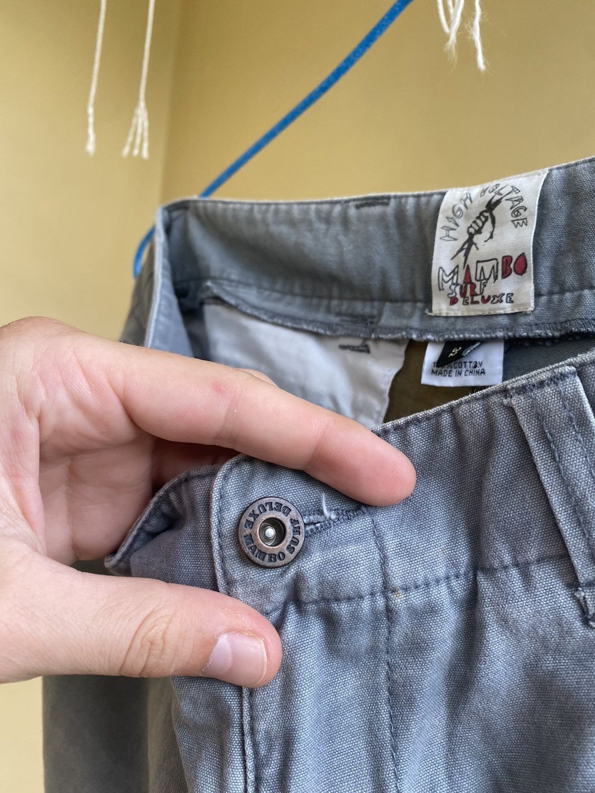 Mambo × Vintage Rare! Vintage 1990’s Mambo Night Voltage Cargo Shorts Size US 32 / EU 48 - 15 Thumbnail
