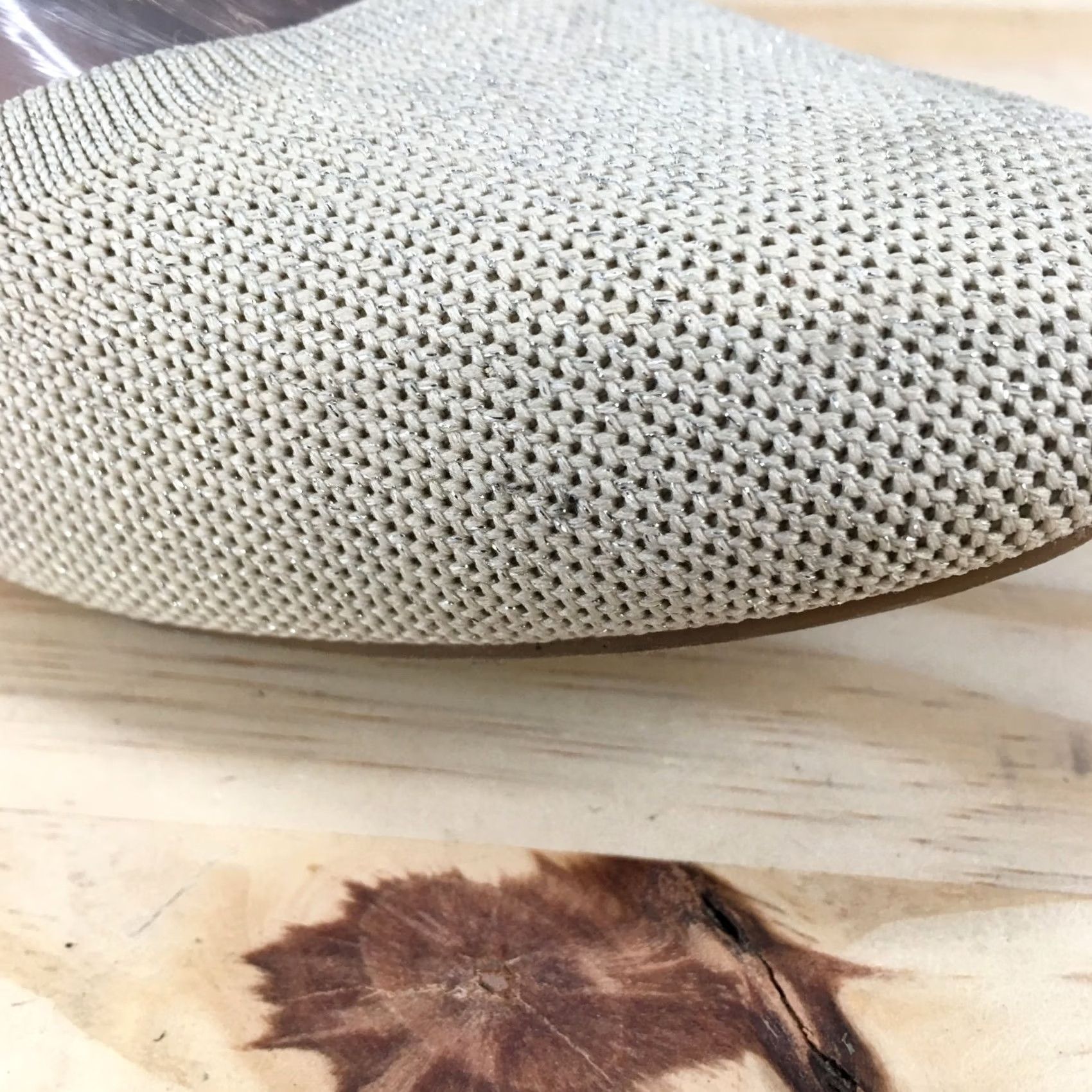 Old Navy Old Navy Womens Ballet Flat Beige Almond Toe Knit Casual Low Top, Size 7, Slip On, Flat Heel, Comfortable Walking Shoes Size M / US 6-8 / IT 42-44 - 6 Thumbnail