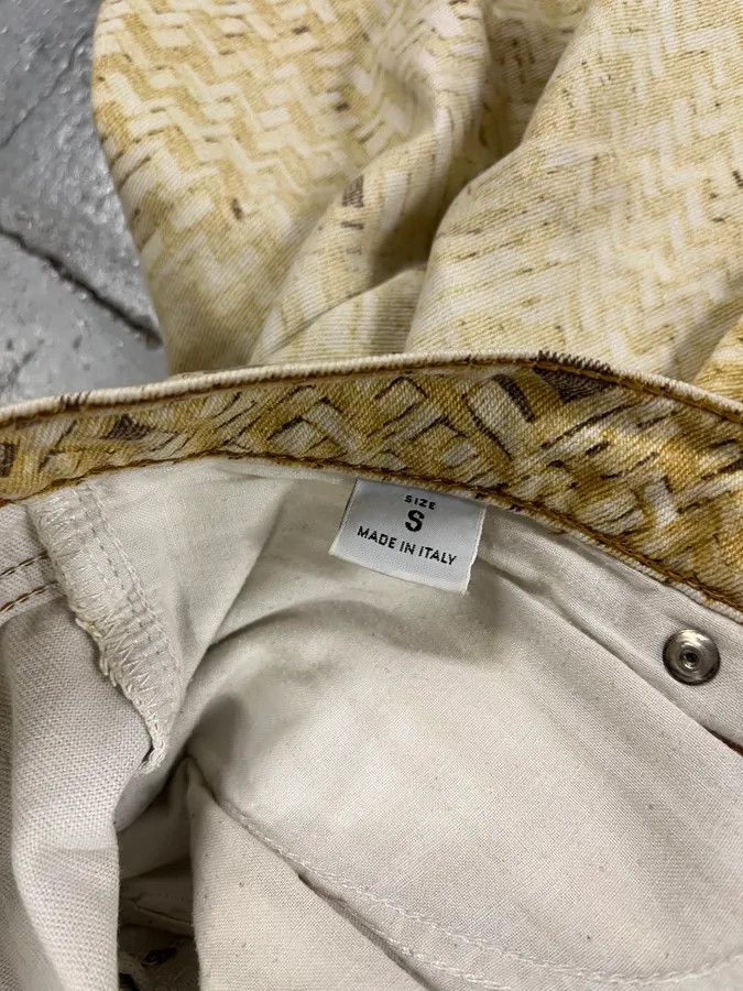 Roberto Cavalli 2000s Roberto Cavalli Wicker Basket Gradient Print Beige Pants Size US 31 - 11 Thumbnail