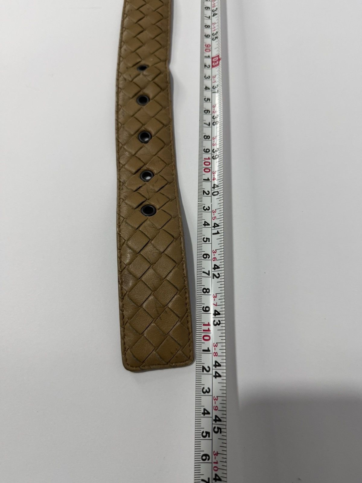Bottega Veneta Bottega Veneta Black|BeigeLeather Intrecciato Woven Belt Size ONE SIZE - 7 Thumbnail