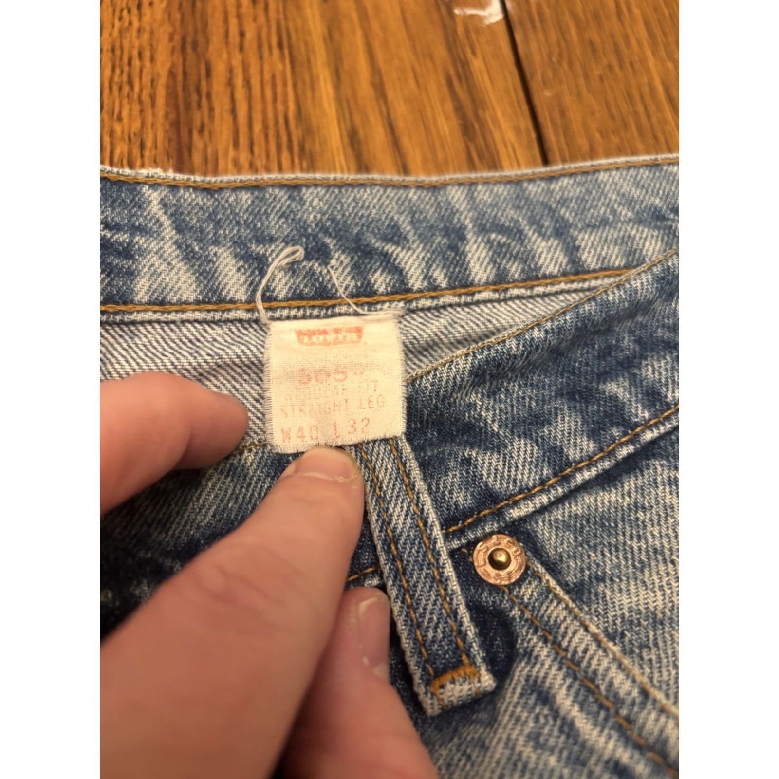 Levi's VINTAGE Levi's 505 Jeans Denim Blue Straight Regular Mens 38x32 USA Size US 38 / EU 54 - 3 Thumbnail