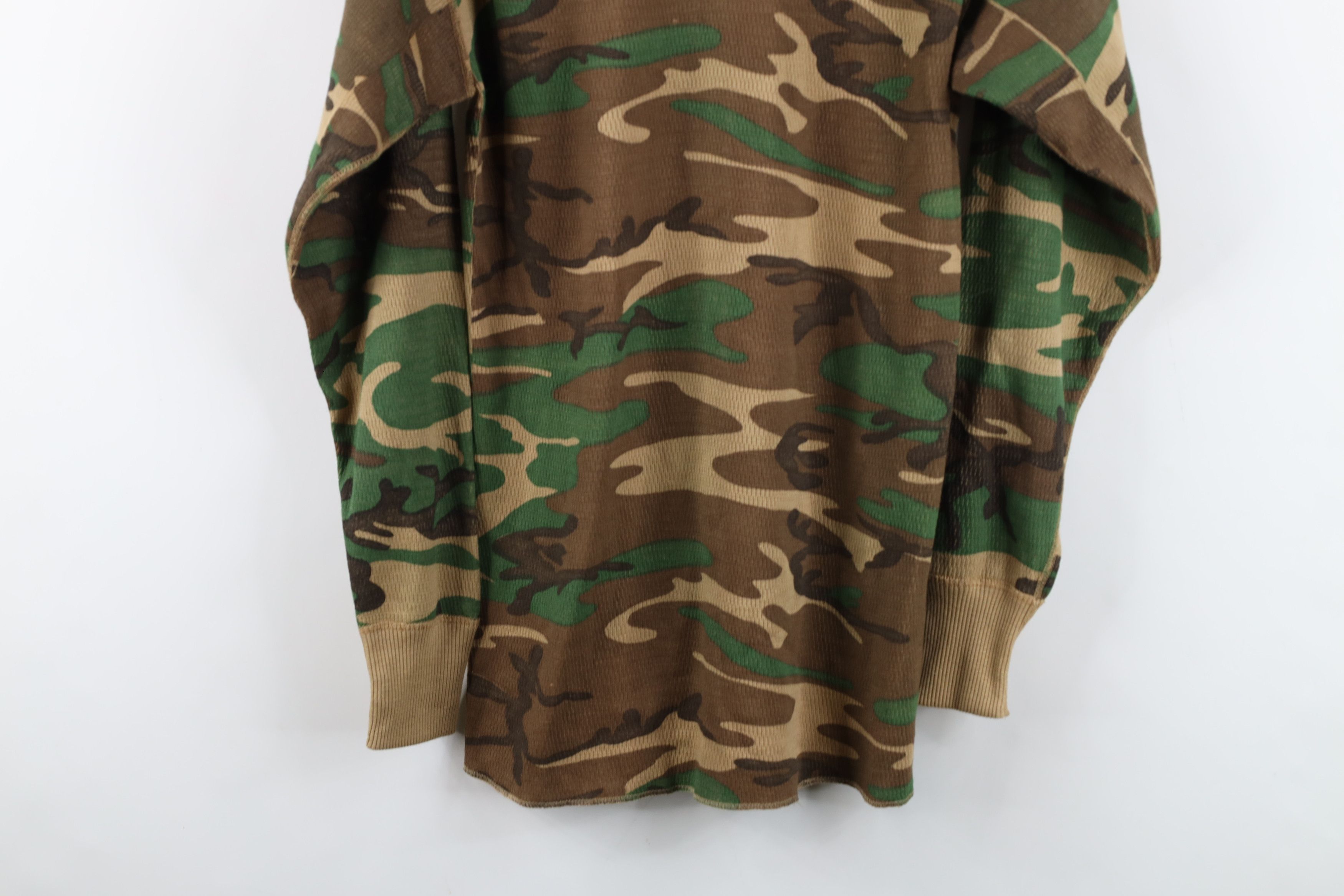 Vintage Vintage 90s Streetwear Waffle Knit Long Sleeve T-Shirt Size US S / EU 44-46 / 1 - 11 Thumbnail