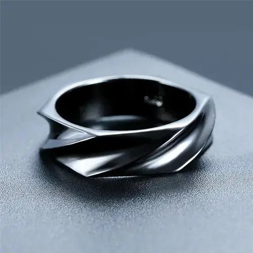 Defective Struct Black Finger Ring Size 6 7 8 9 10 Size ONE SIZE - 2 Thumbnail