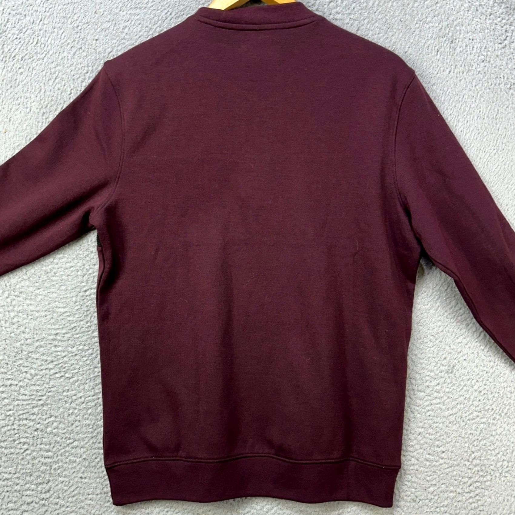 Alfani Alfani Sweatshirt Pullover M Men Burgundy 1/4 Zip Stretch Lightweight Long Sleeve Regular Fall Winter Casual Comfort Mens Size US M / EU 48-50 / 2 - 2 Thumbnail