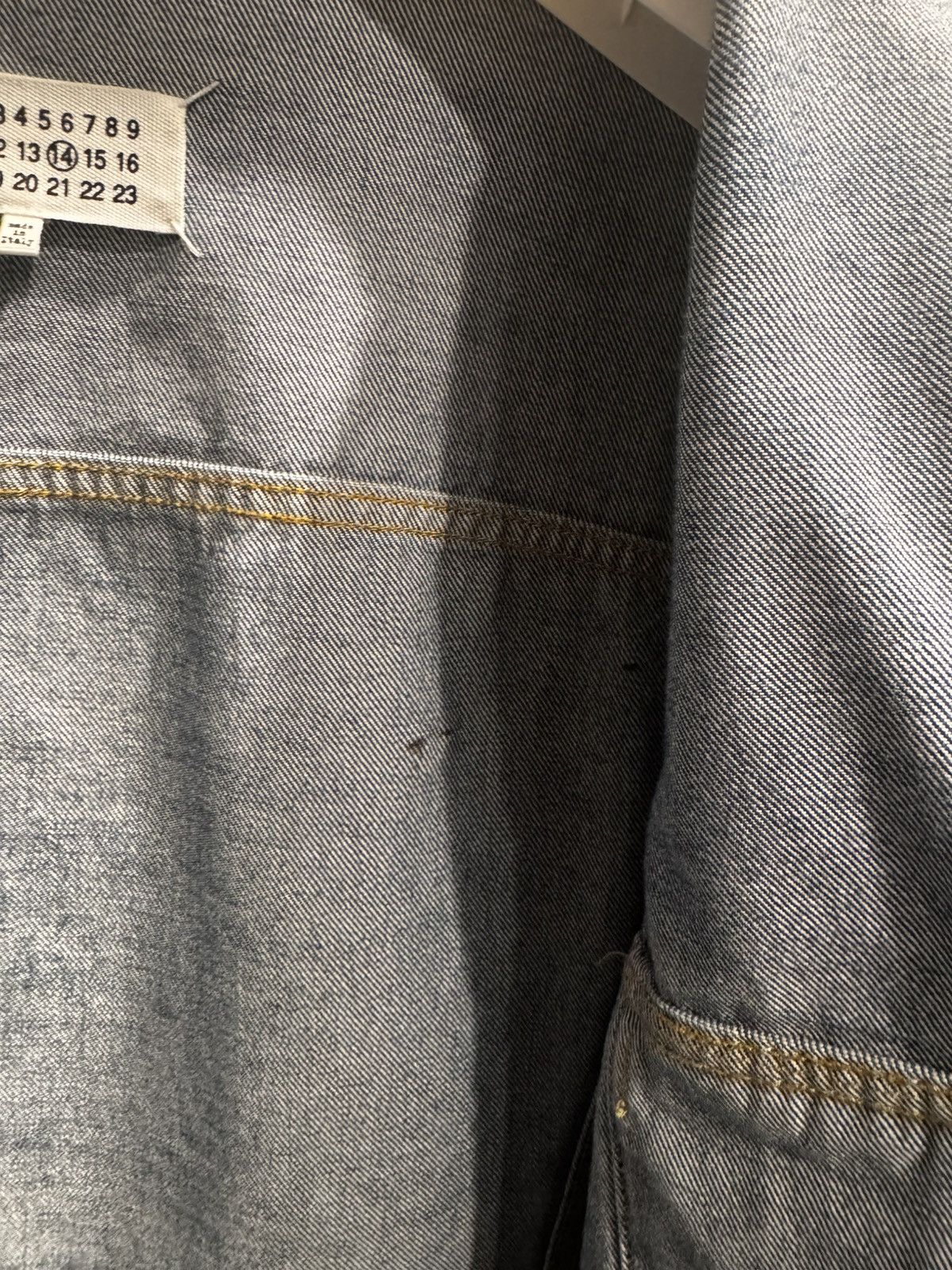 Maison Margiela Maison Margiela Collarless Denim Jacket Sz: 56 Size US XL / EU 56 / 4 - 8 Thumbnail