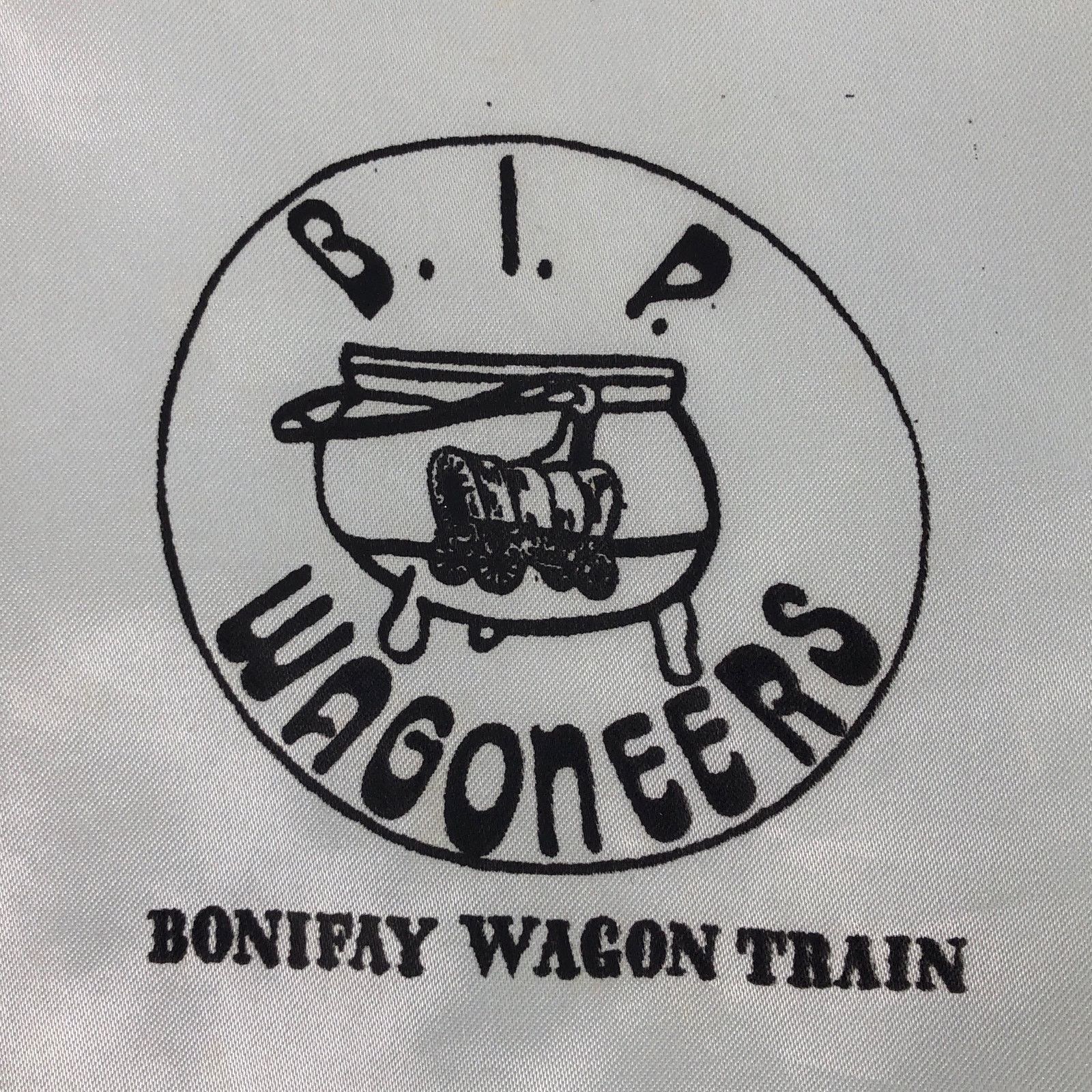 Vintage 80s silver satin bomber jacket Bonifay Wagon Train vintage Size US XL / EU 56 / 4 - 5 Thumbnail