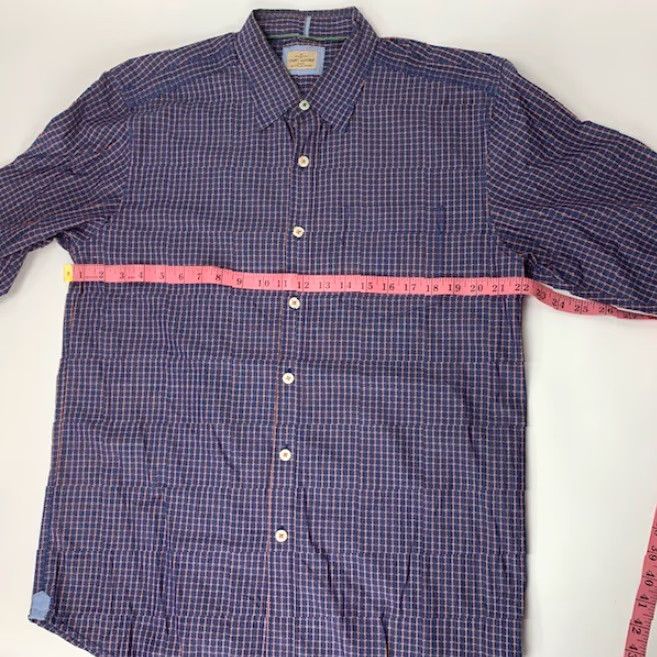 Tommy Bahama Tommy Bahama Checked Button Up Casual Shirt Mens Size L Blue Orange Size US L / EU 52-54 / 3 - 7 Thumbnail