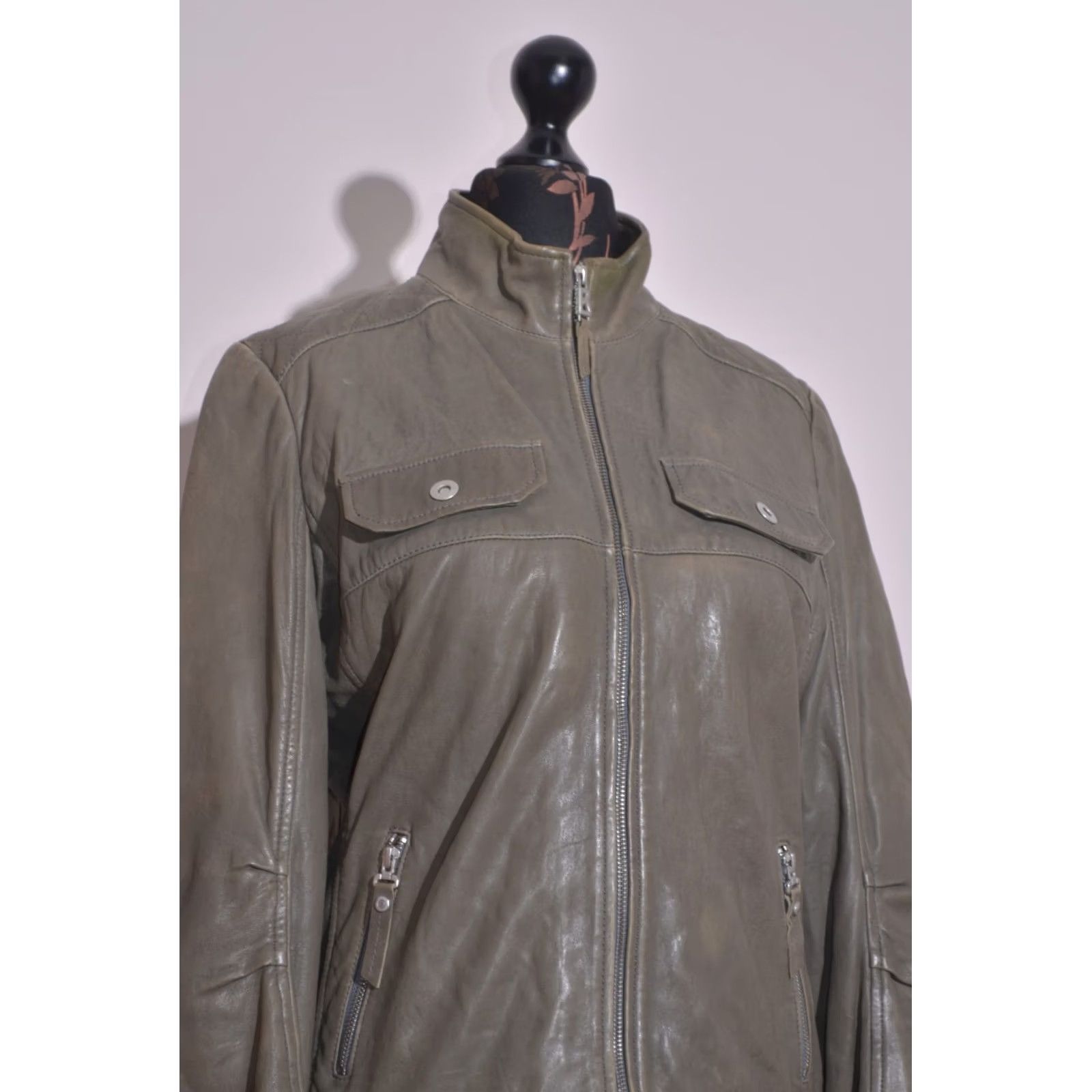 Bogner Bogner Fire+Ice Leather Jacket Women Lambskin Biker Style Zip Pockets US10 M/L Size M / US 6-8 / IT 42-44 - 2 Thumbnail