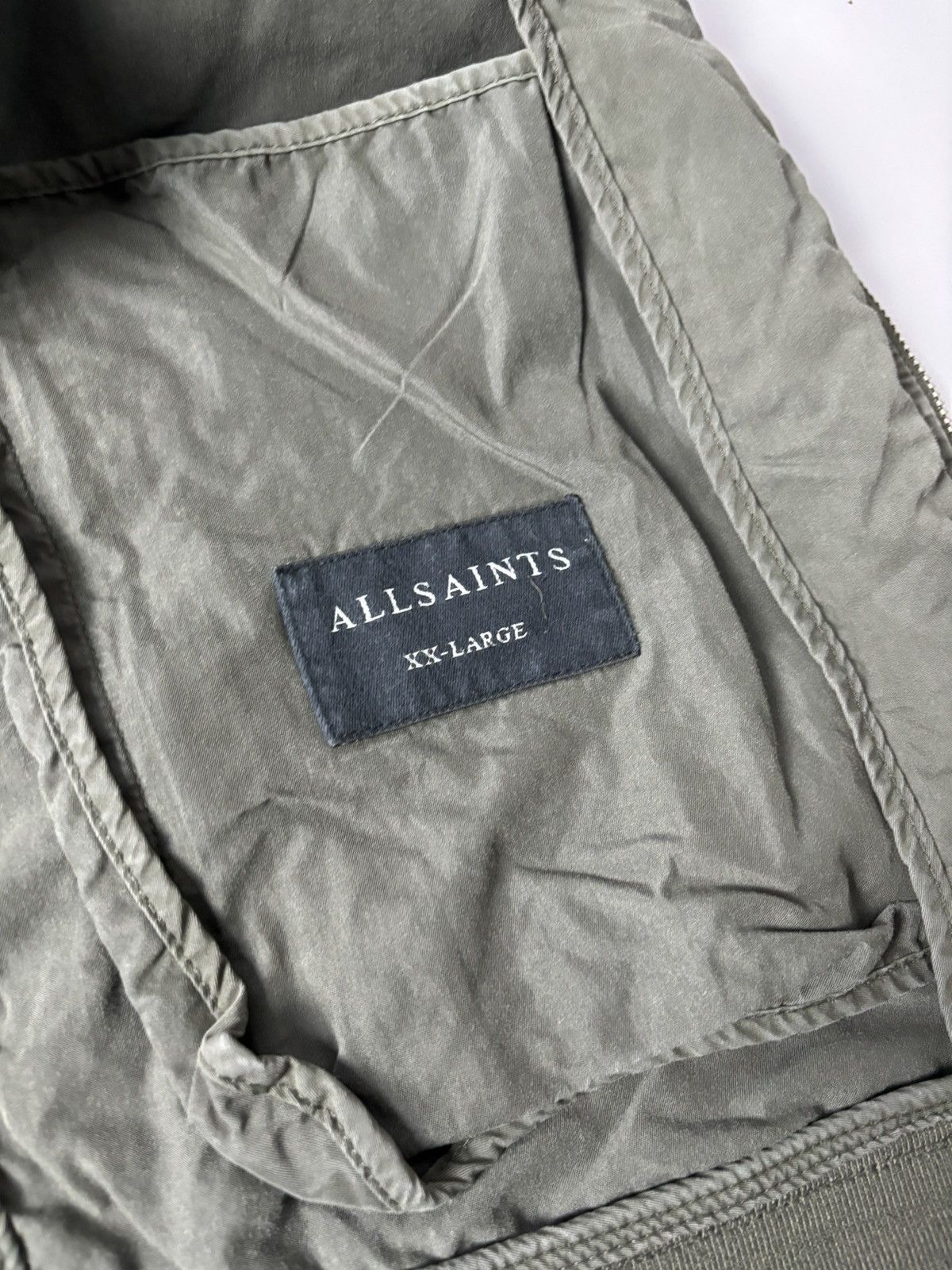 Allsaints Allsaints Bassett Light Olive Bomber Jacket fits L-XL Size US XXL / EU 58 / 5 - 5 Thumbnail