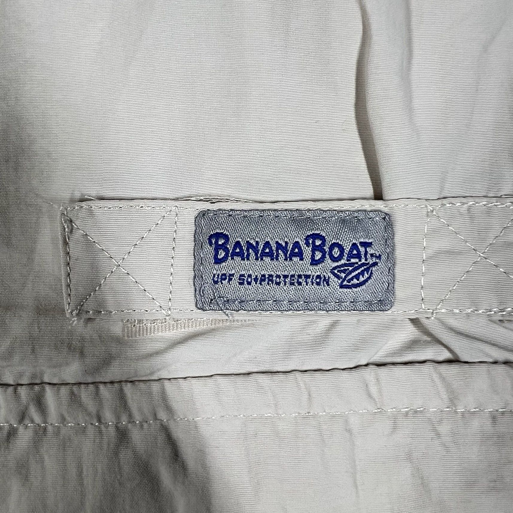 Vintage Banana Boat Shirt Men Medium Beige UPF 50+ Long Sleeve Button Up Solid BVI Theme Size US M / EU 48-50 / 2 - 7 Thumbnail