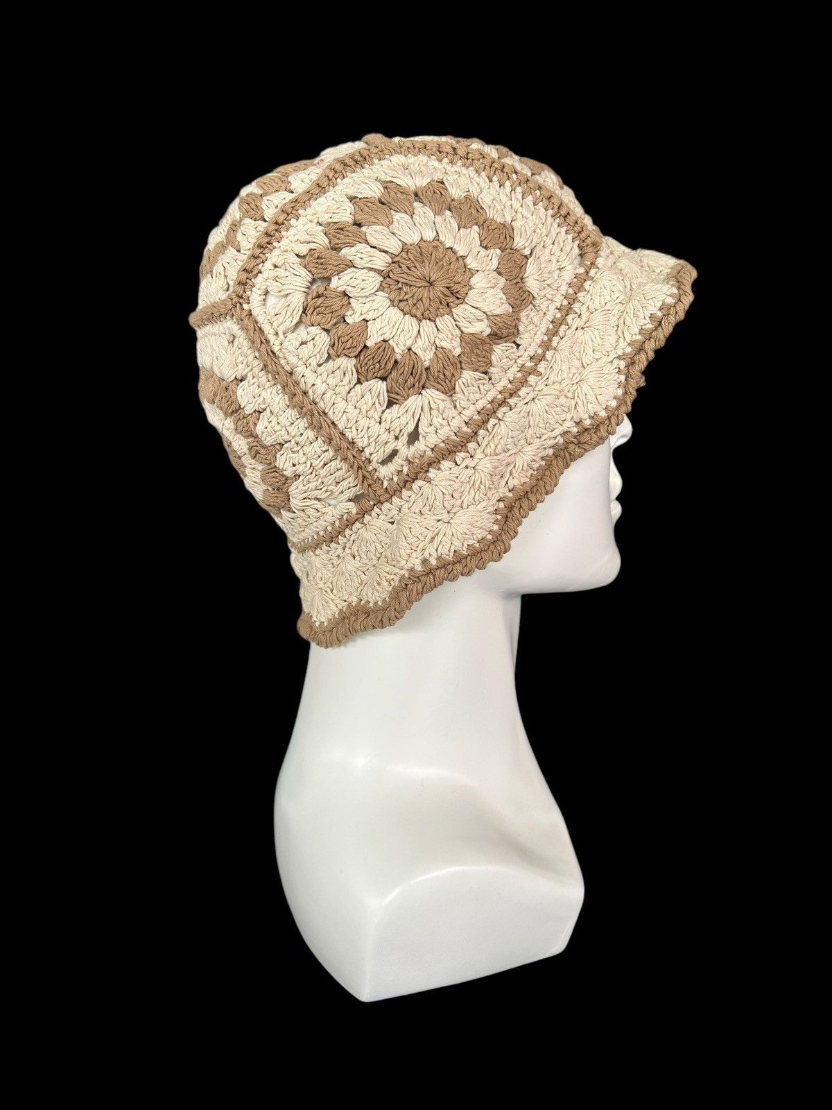 Japanese Brand × Kapital × Vintage Crochet Knitted handmade Hats Rare ☠️☠️ Size ONE SIZE - 2 Thumbnail