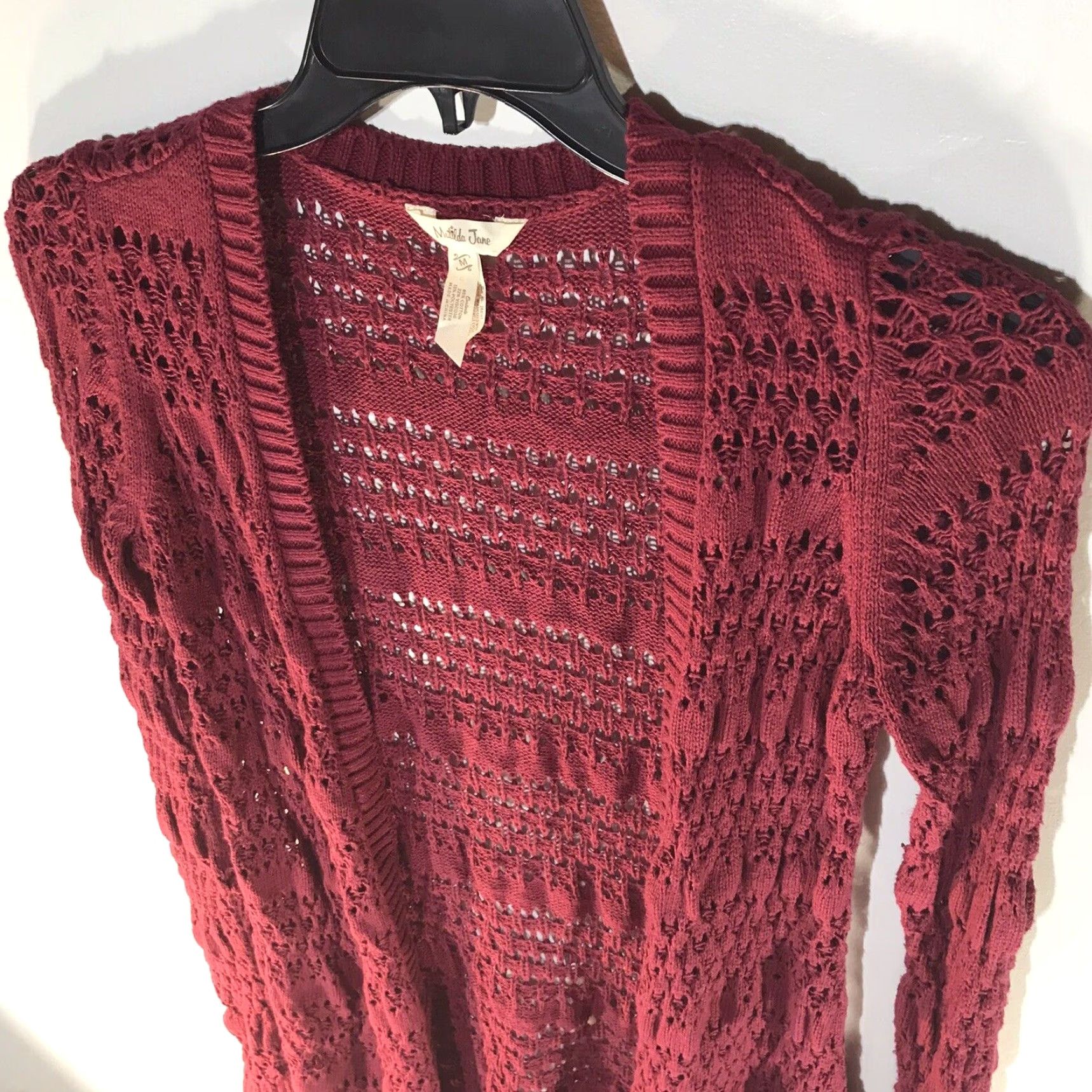 Vintage Matilda Jane Womens Cardigan Sweater Long Sleeve Open-Knit Fall Spring Winter Casual Online Shop Size M / US 6-8 / IT 42-44 - 2 Thumbnail