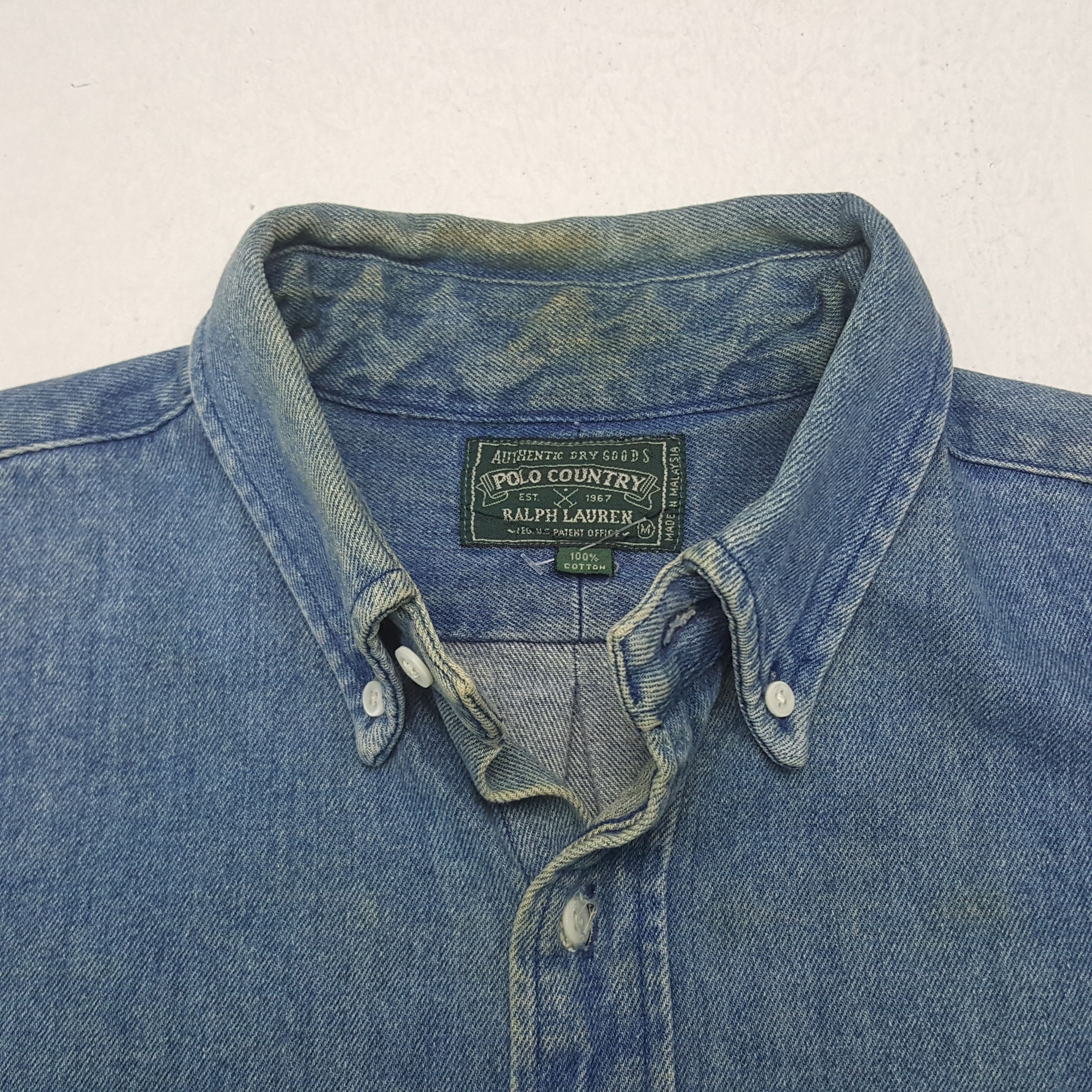 Polo Ralph Lauren Vintage Polo Ralph Laurent Denim Shirt Button Up C294N5 Size US XL / EU 56 / 4 - 5 Thumbnail