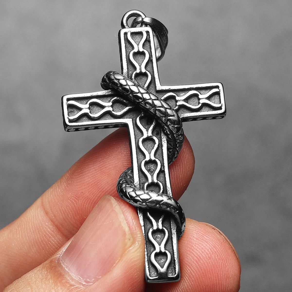 Other Cross Snake Pendant Accessories Necklace Gifts Size ONE SIZE - 4 Thumbnail