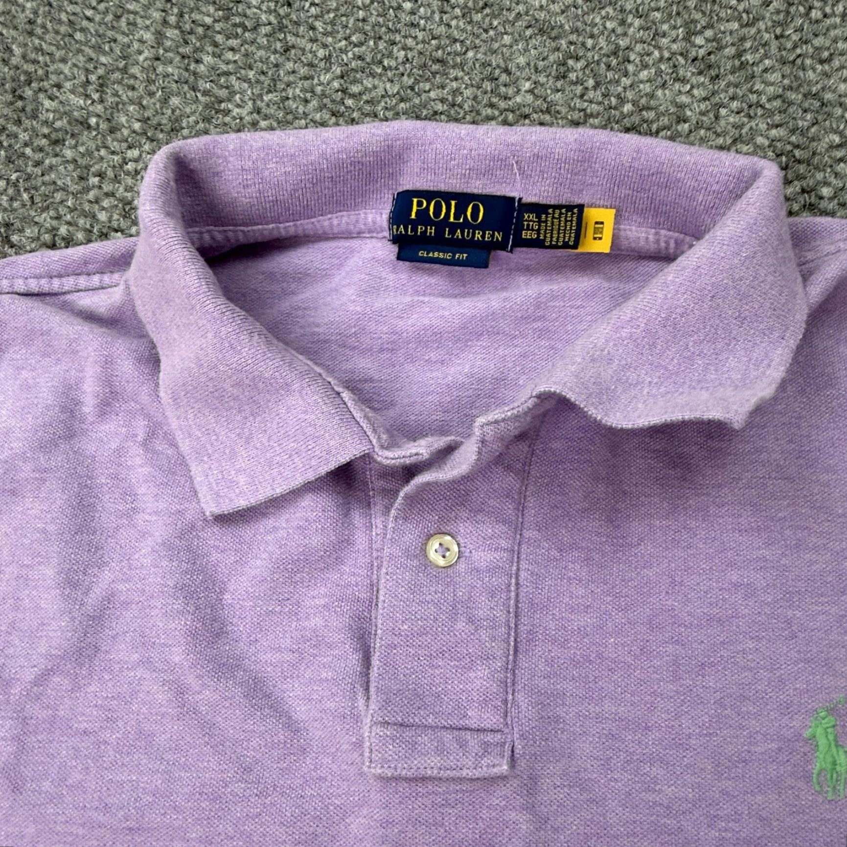 Polo Ralph Lauren POLO RALPH LAUREN Polo Shirt Men 2XL Purple Classic Fit Short Sleeve Pony Logo Size US XXL / EU 58 / 5 - 3 Thumbnail