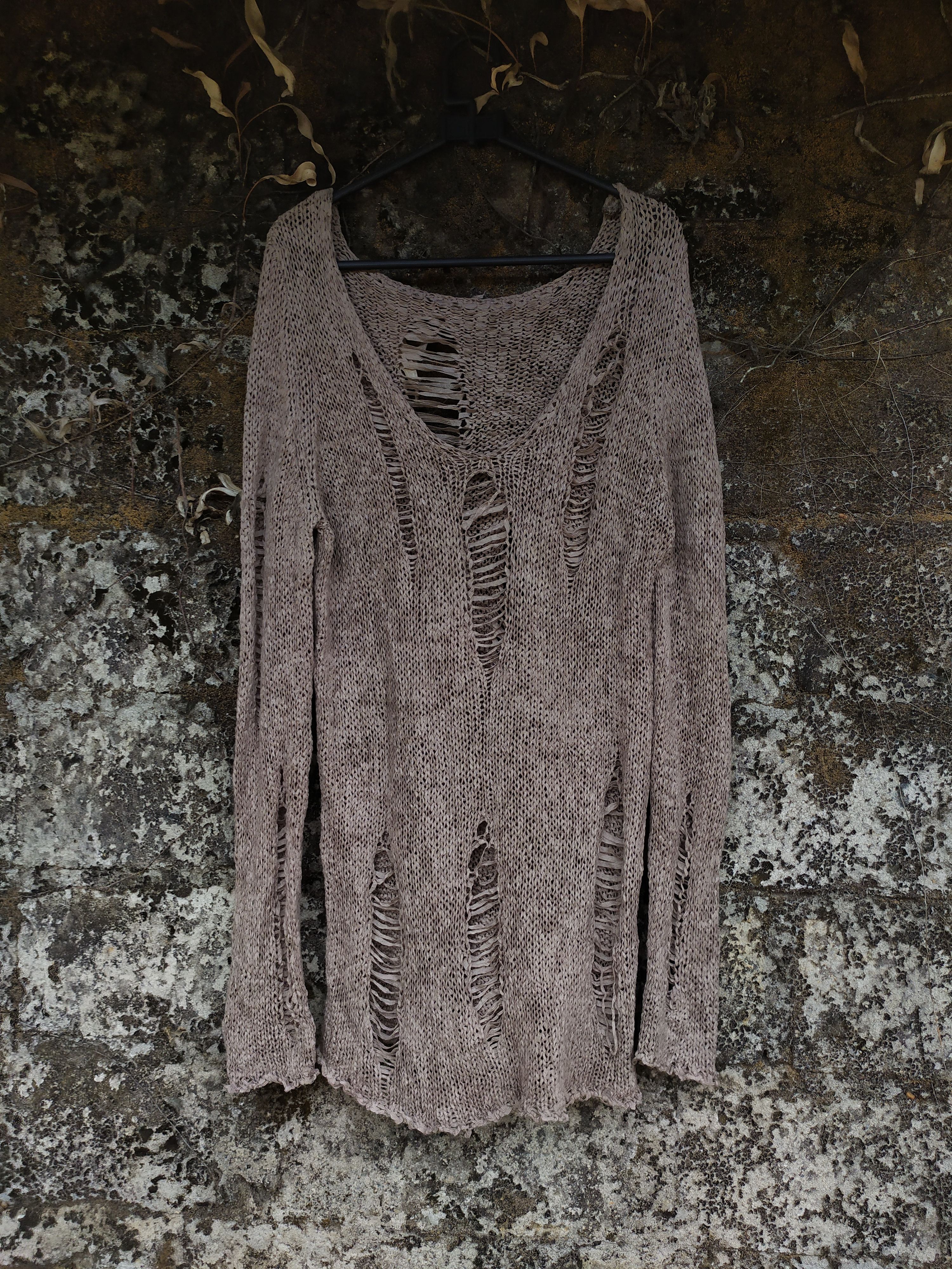 20471120 × Japanese Brand Unbrand Fishnet knit Distressed Size US M / EU 48-50 / 2 - 1 Thumbnail
