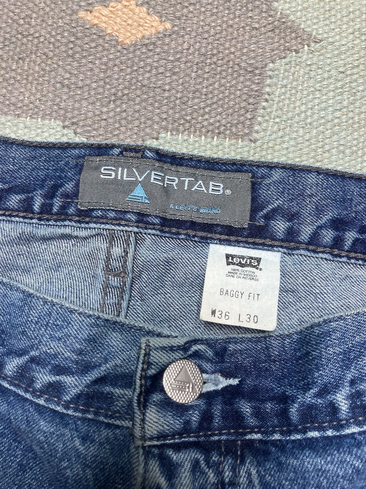 Levi's × Vintage Vtg 90s y2k baggy jeans Levi’s silvertab skater grunge 36x30 Size US 36 / EU 52 - 8 Thumbnail
