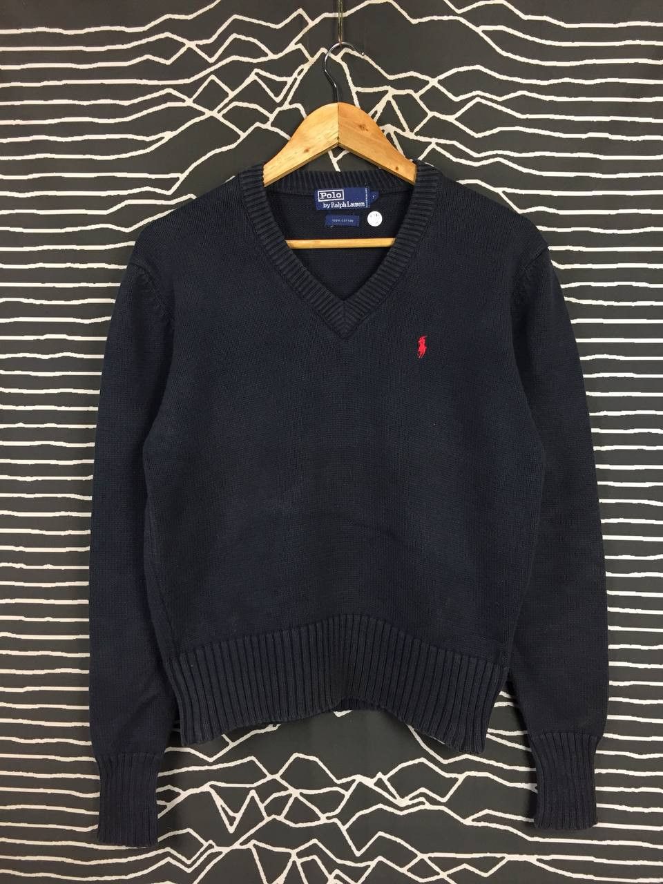 Polo Ralph Lauren Vtg Polo Ralph Lauren Cropped Fit V-Neck Knit Sweater Size US M / EU 48-50 / 2 - 1 Thumbnail