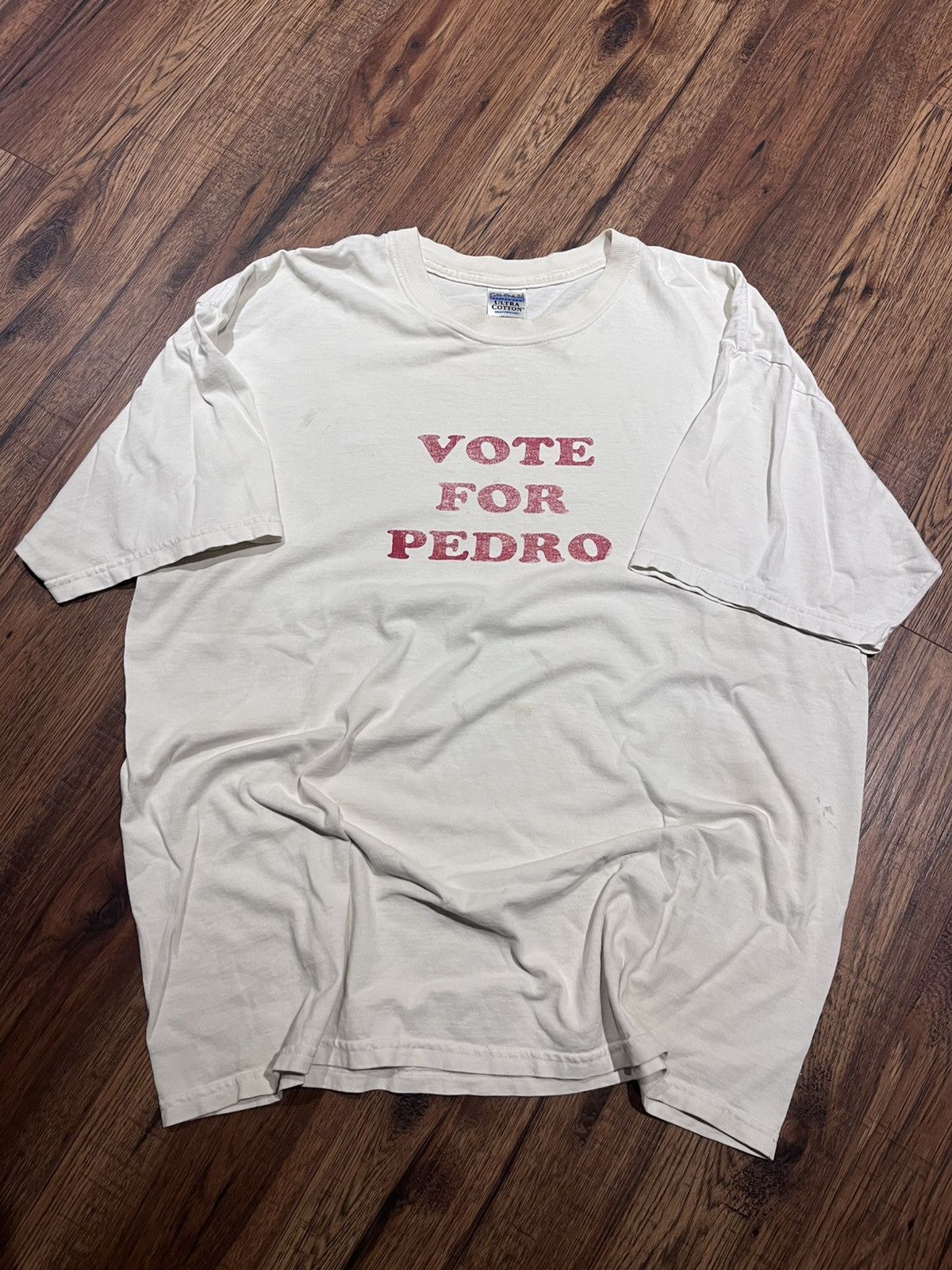 Gildan Vintage Vote for Pedro 90’s T-Shirt Napoleon Dynamite RARE Size US XL / EU 56 / 4 - 1 Thumbnail