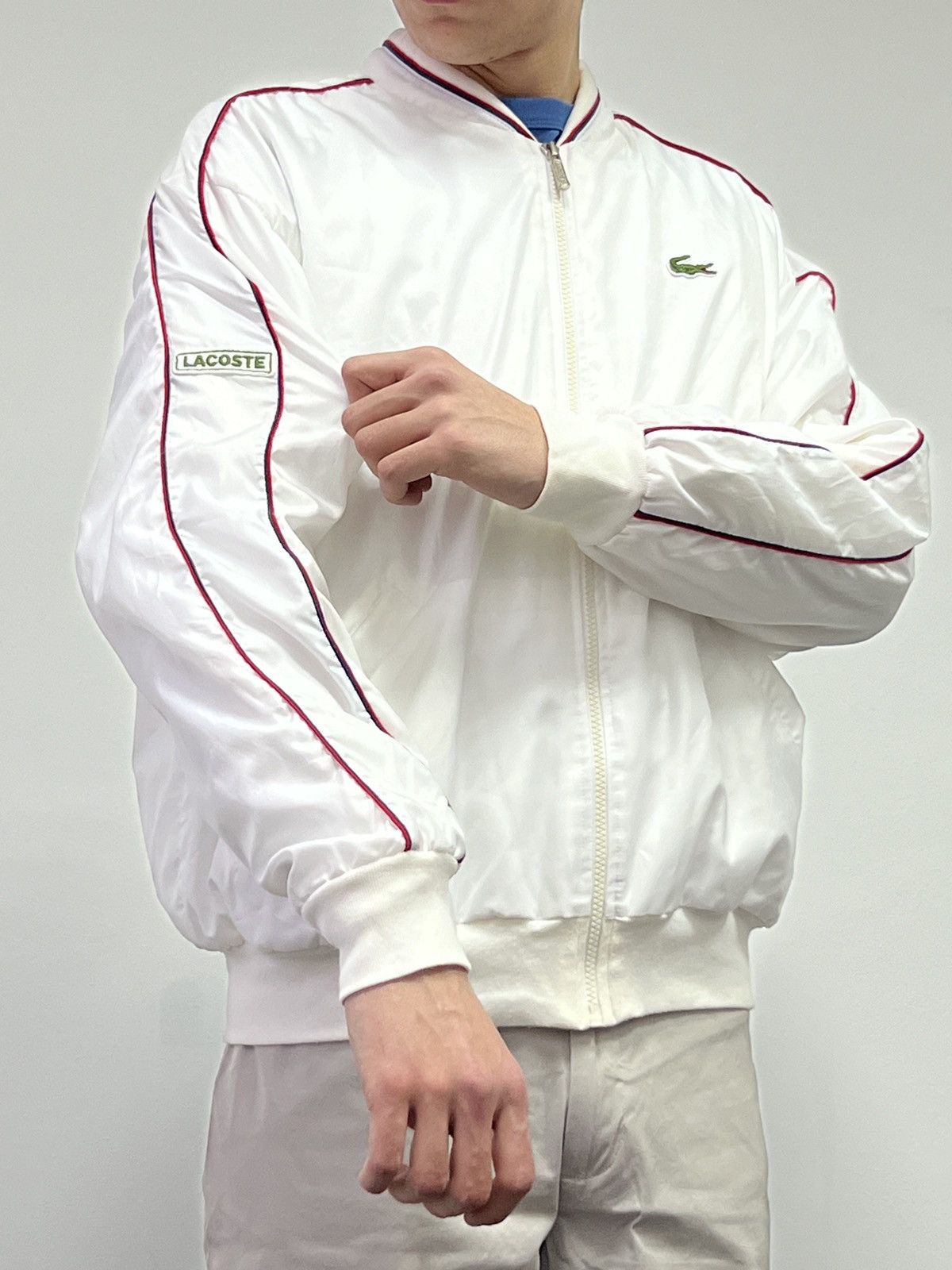 Lacoste × Vintage Mens Vintage Lacoste Track Jacket Olympic crazy y2k rare Size US L / EU 52-54 / 3 - 1 Thumbnail