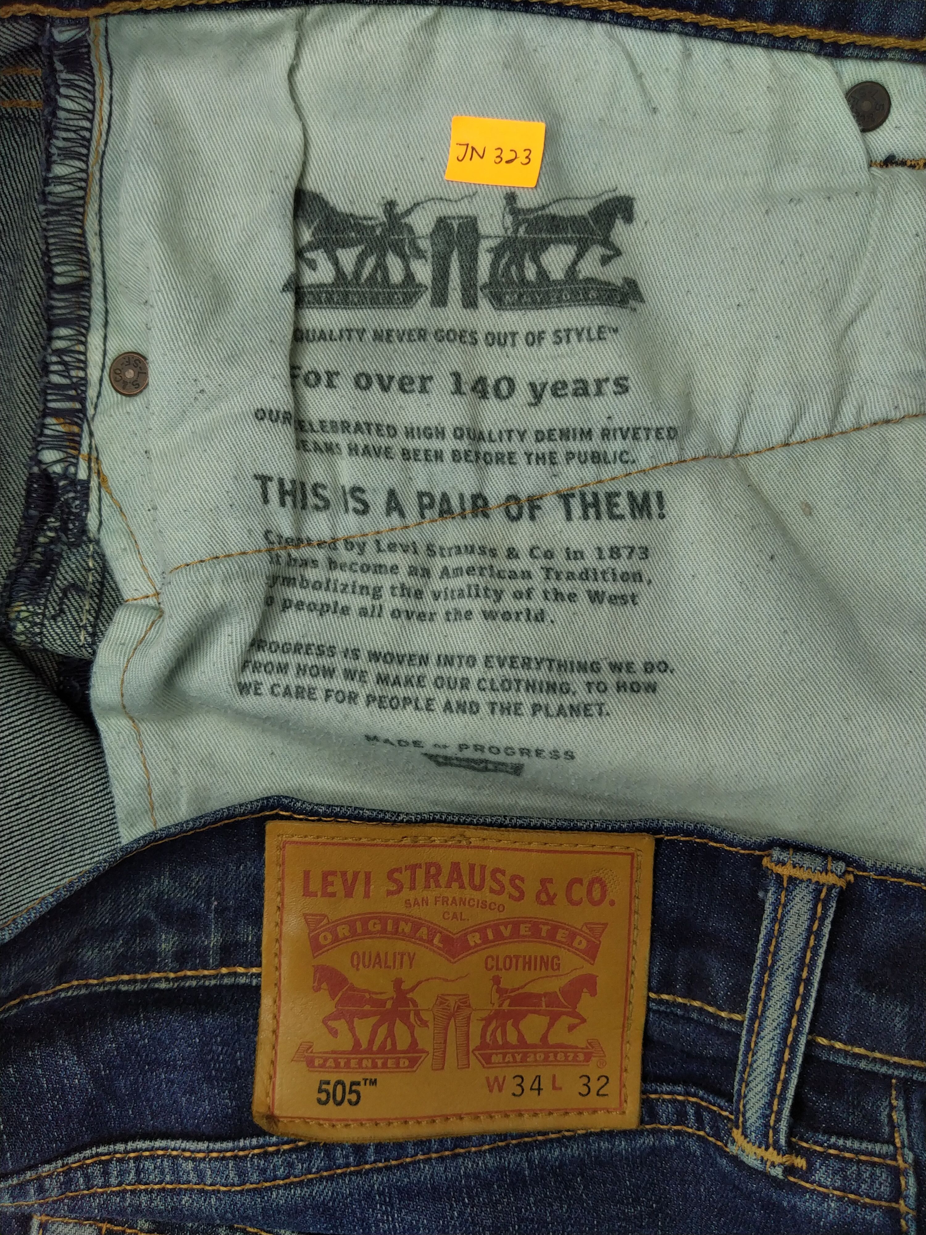 Levi's Distressed Blue Levi's 505 35 x 29 Denim -JN323 Size US 35 - 11 Thumbnail