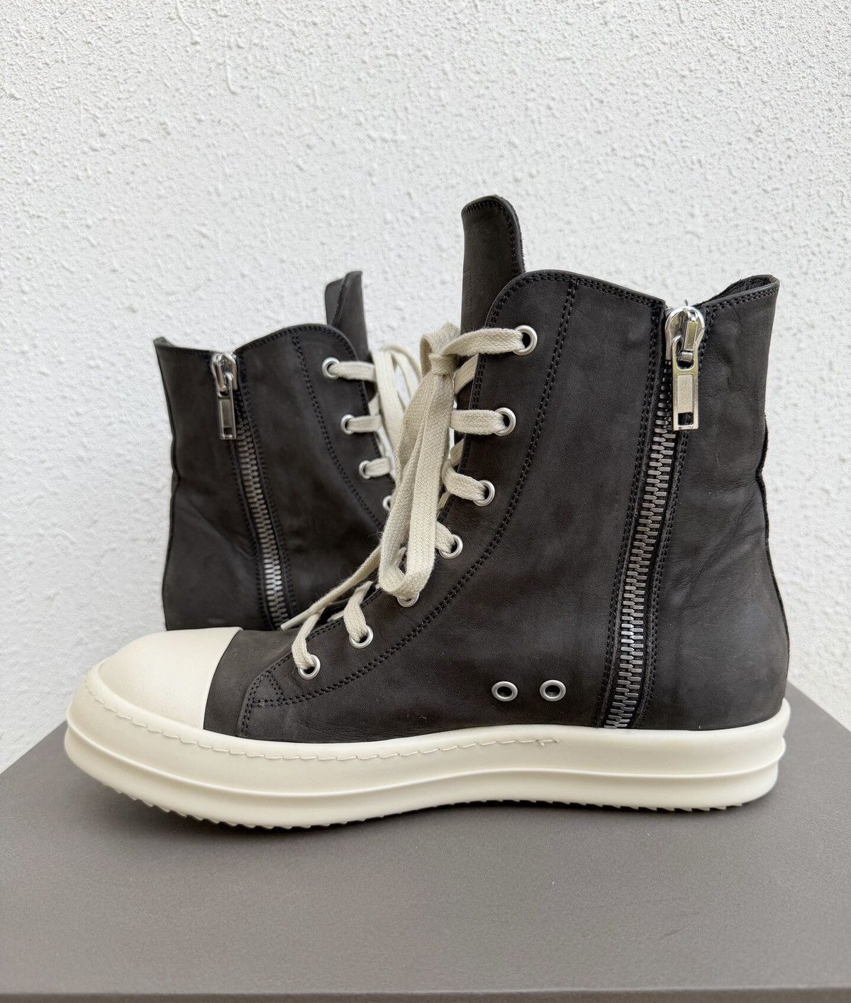 Rick Owens Rick Owens new high-top gray suede sneakers Size US 8 / EU 41 - 5 Thumbnail