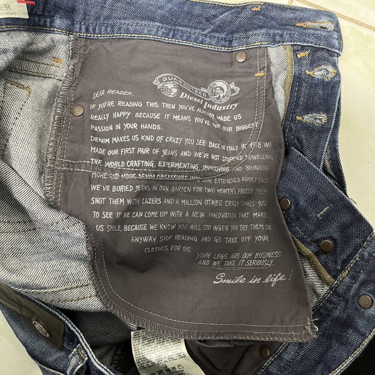 Diesel Vintage Diesel Distressed Denim Jeans Size US 32 / EU 48 - 22 Thumbnail