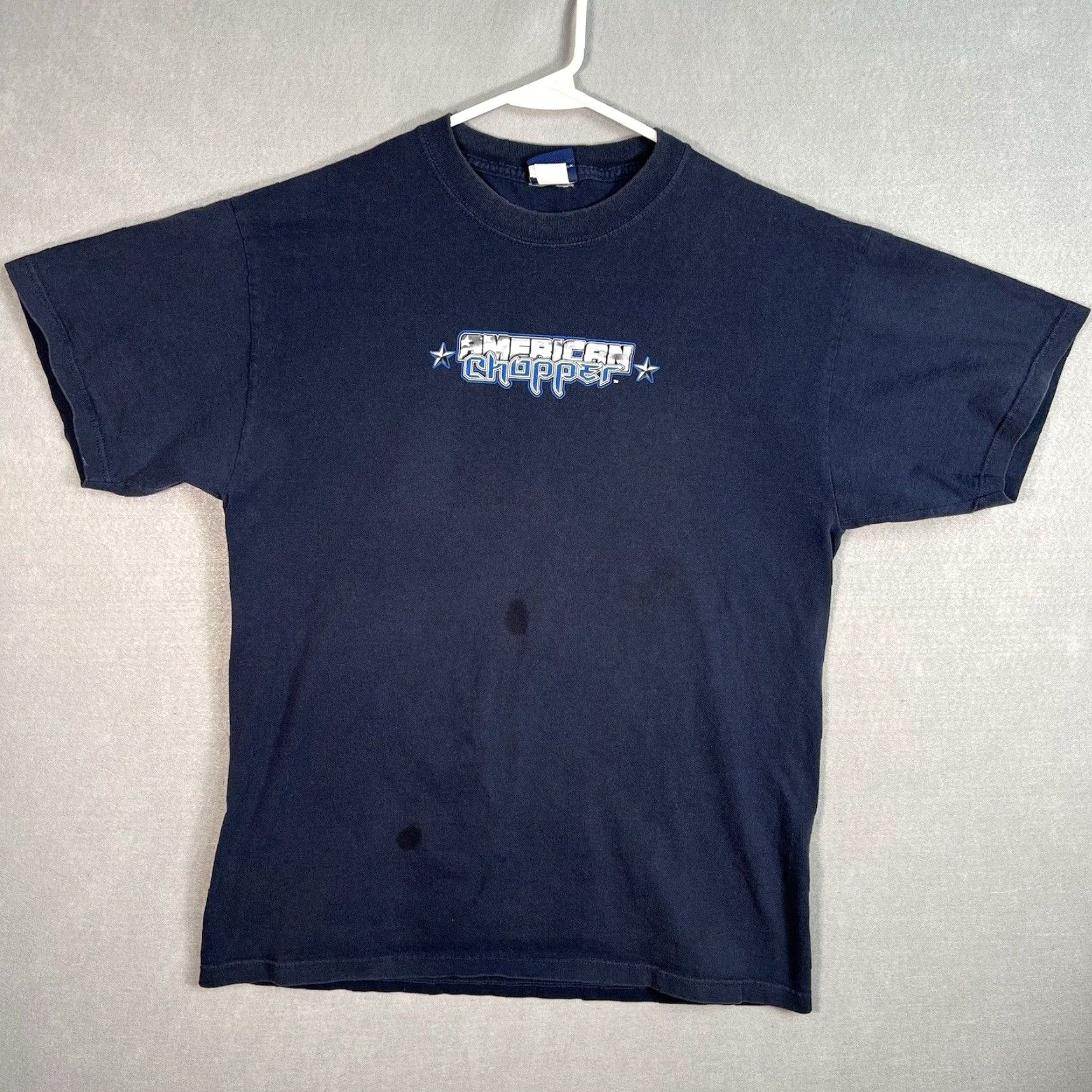 Vintage American Chopper Shirt Adult Large Blue Cotton Short Sleeve Motorcycle Mens Size US L / EU 52-54 / 3 - 2 Thumbnail