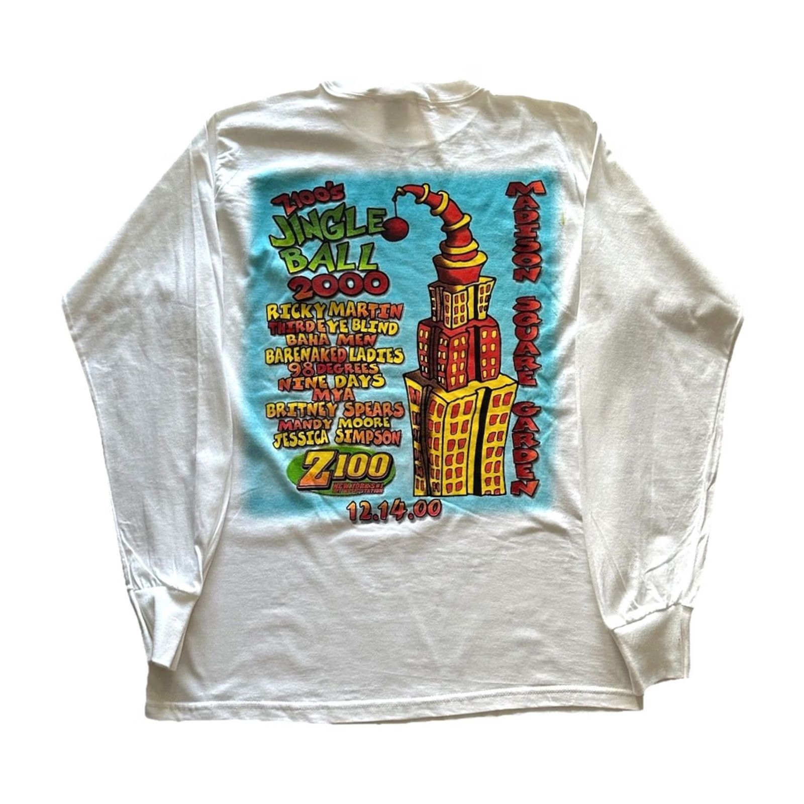 Gildan VINTAGE Z100 Jingle Ball Tee Madison Square Garden Longsleeve NYC Gildan M NWOT Size US M / EU 48-50 / 2 - 2 Thumbnail