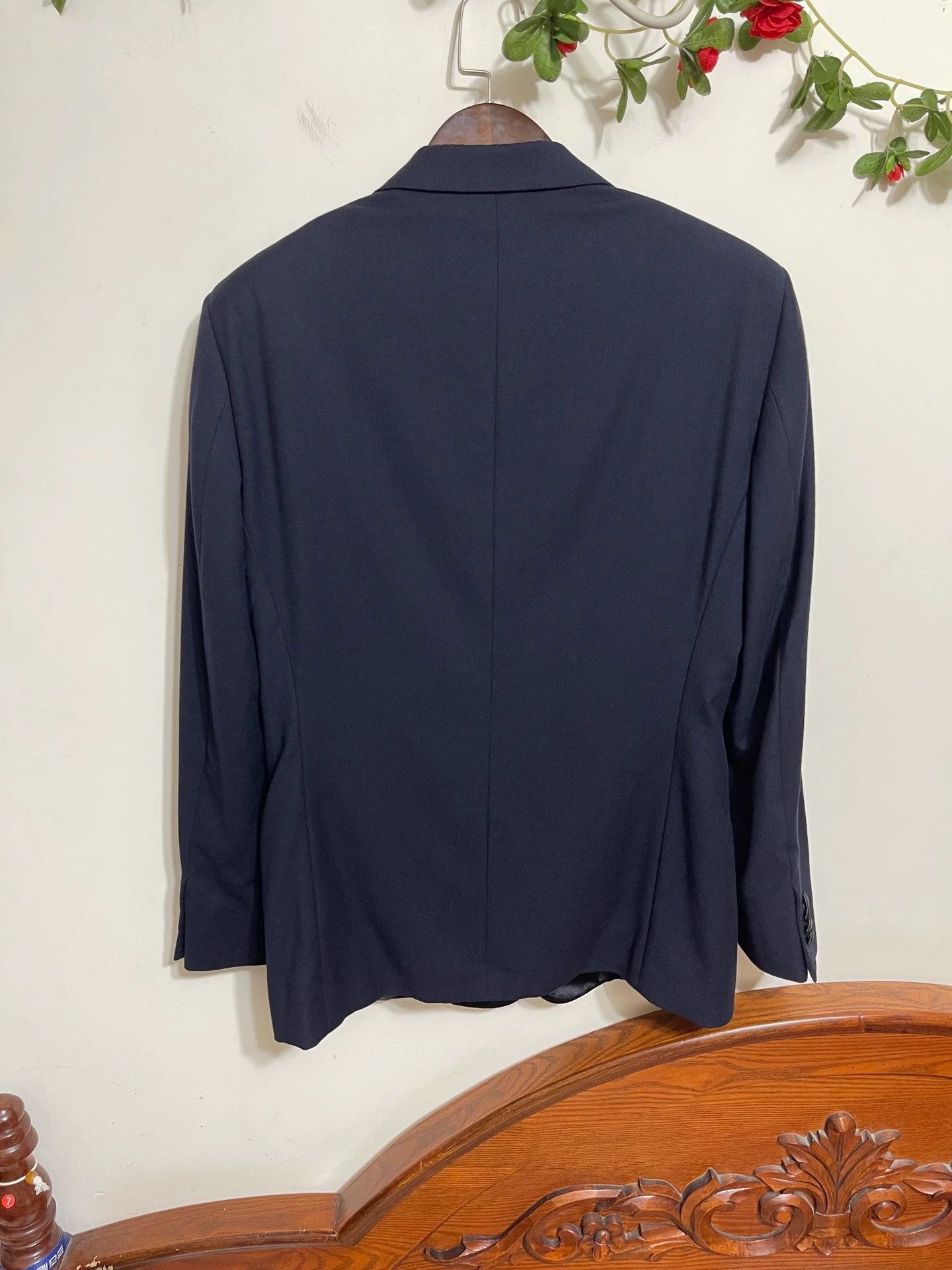 Giorgio Armani Giorgio Armani 100% Wool Navy Loose Suit 50 EU New with Tags Size 50R - 2 Thumbnail
