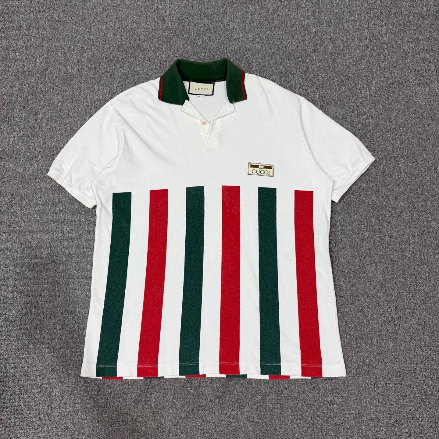 Gucci Multi Striped Short Sleeve Polo Shirt Size US L / EU 52-54 / 3 - 1 Thumbnail